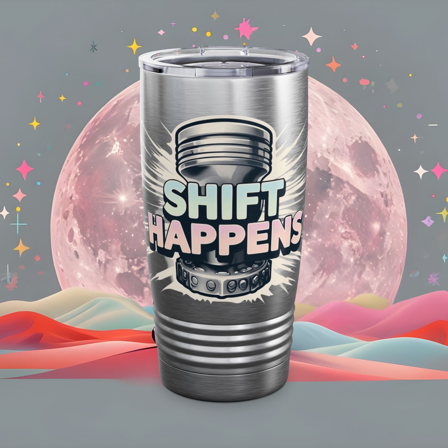 Shift Happens 20oz Ringneck Tumbler - Motivational Travel Mug for Everyday Use