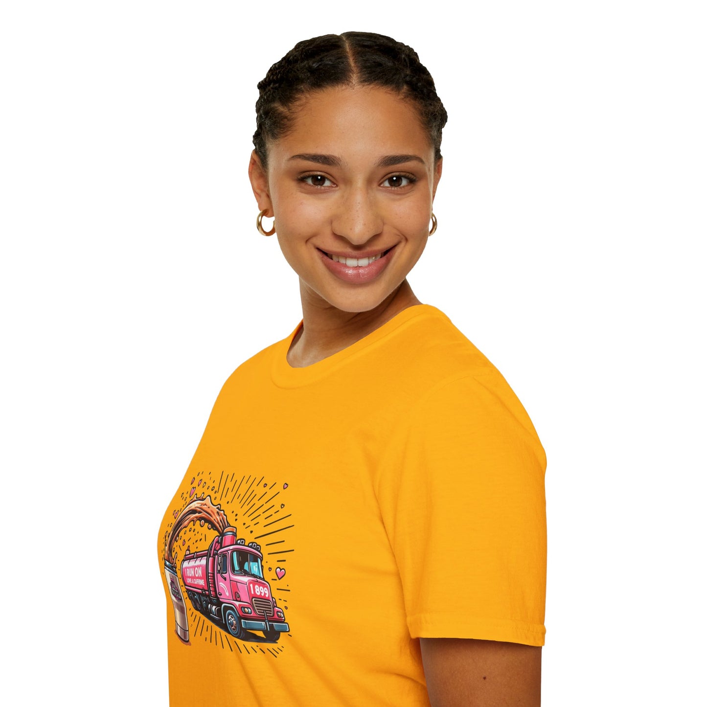 Funny Coffee Truck Unisex Softstyle T-Shirt - Perfect for Coffee Lovers