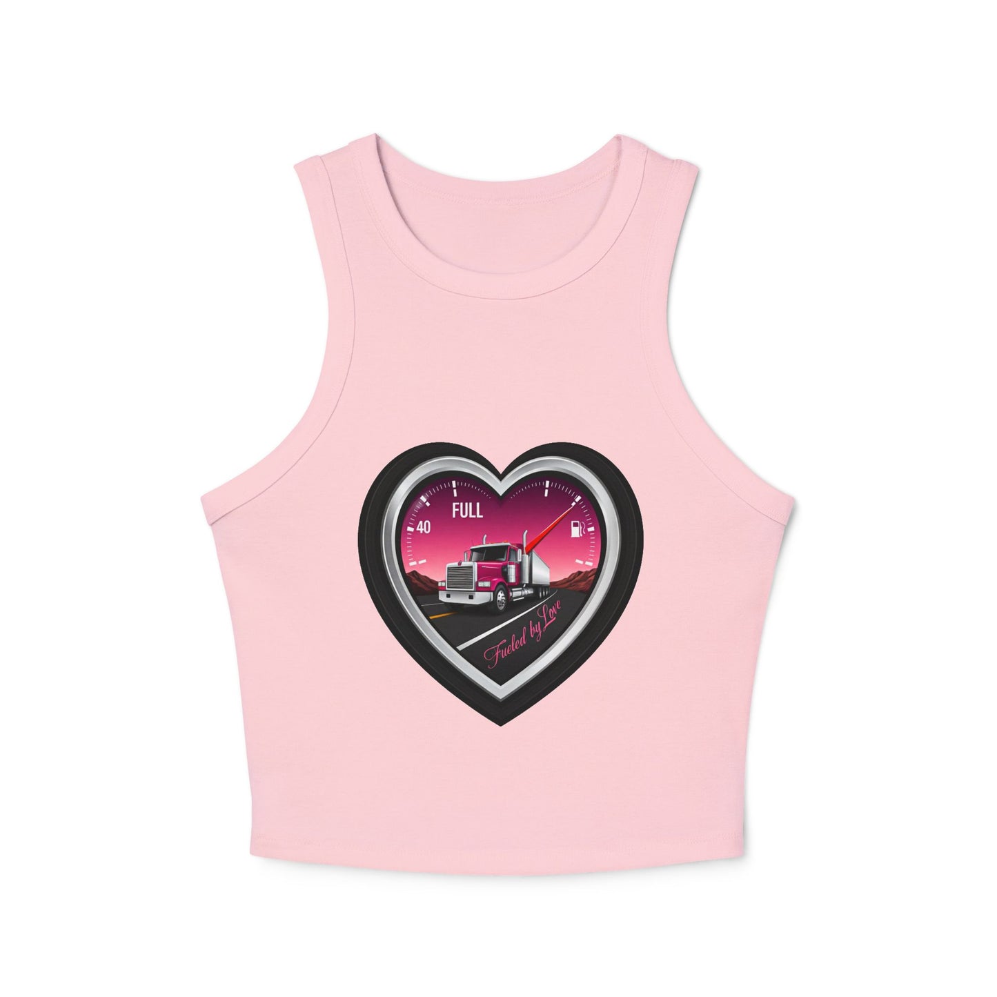 Heart-Themed Women's Racer Tank Top - Full of Love