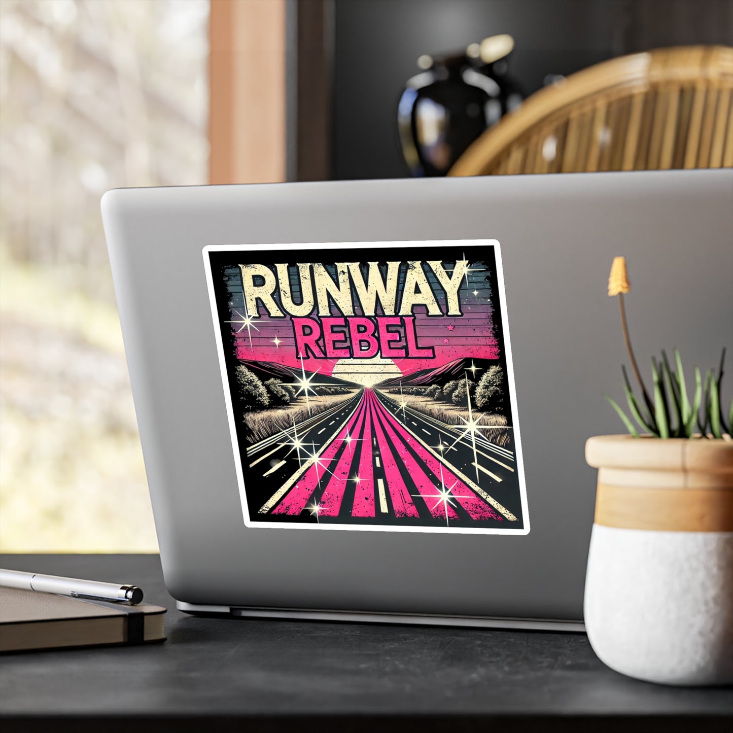 Runway Rebel Kiss-Cut Vinyl Decals - Trendy Road Trip Stickers for Creative Spirits