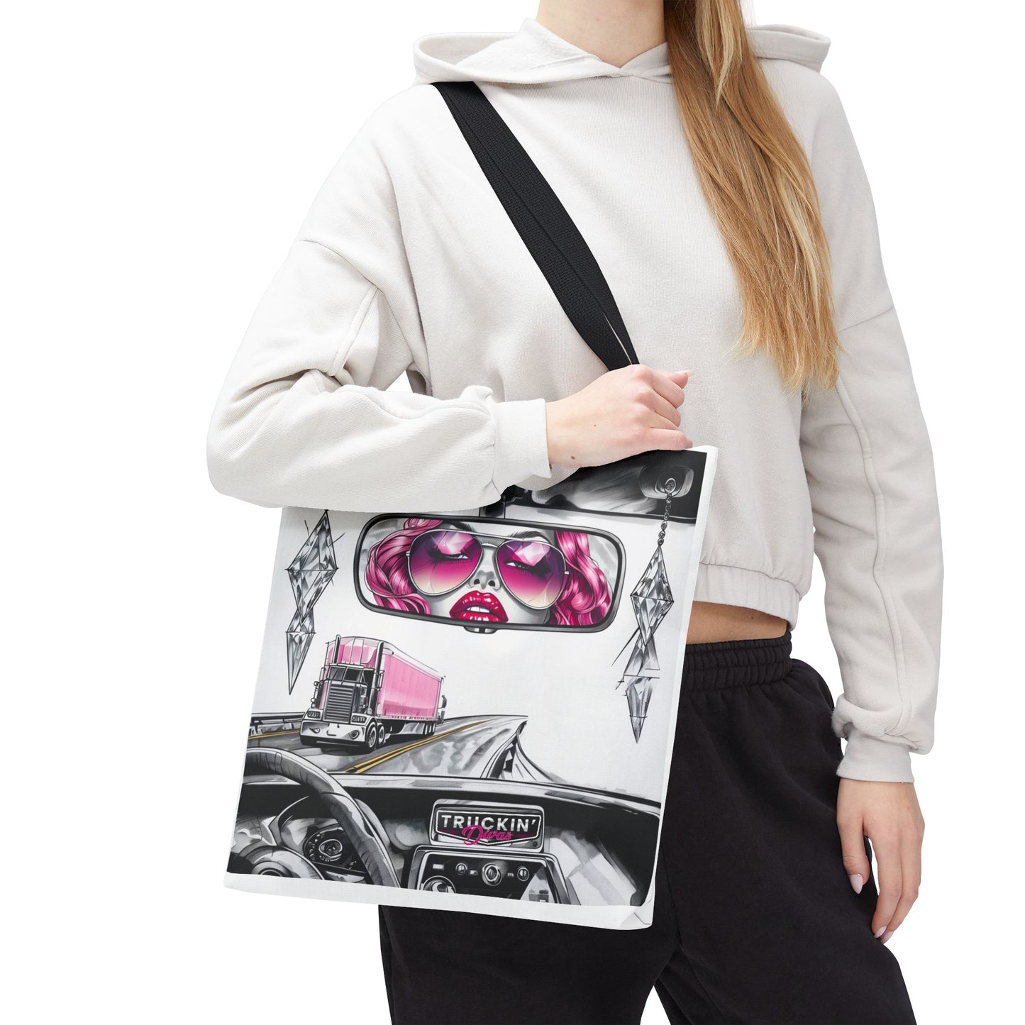 Glam Tote Bag - Diva Rear View Mirror Design