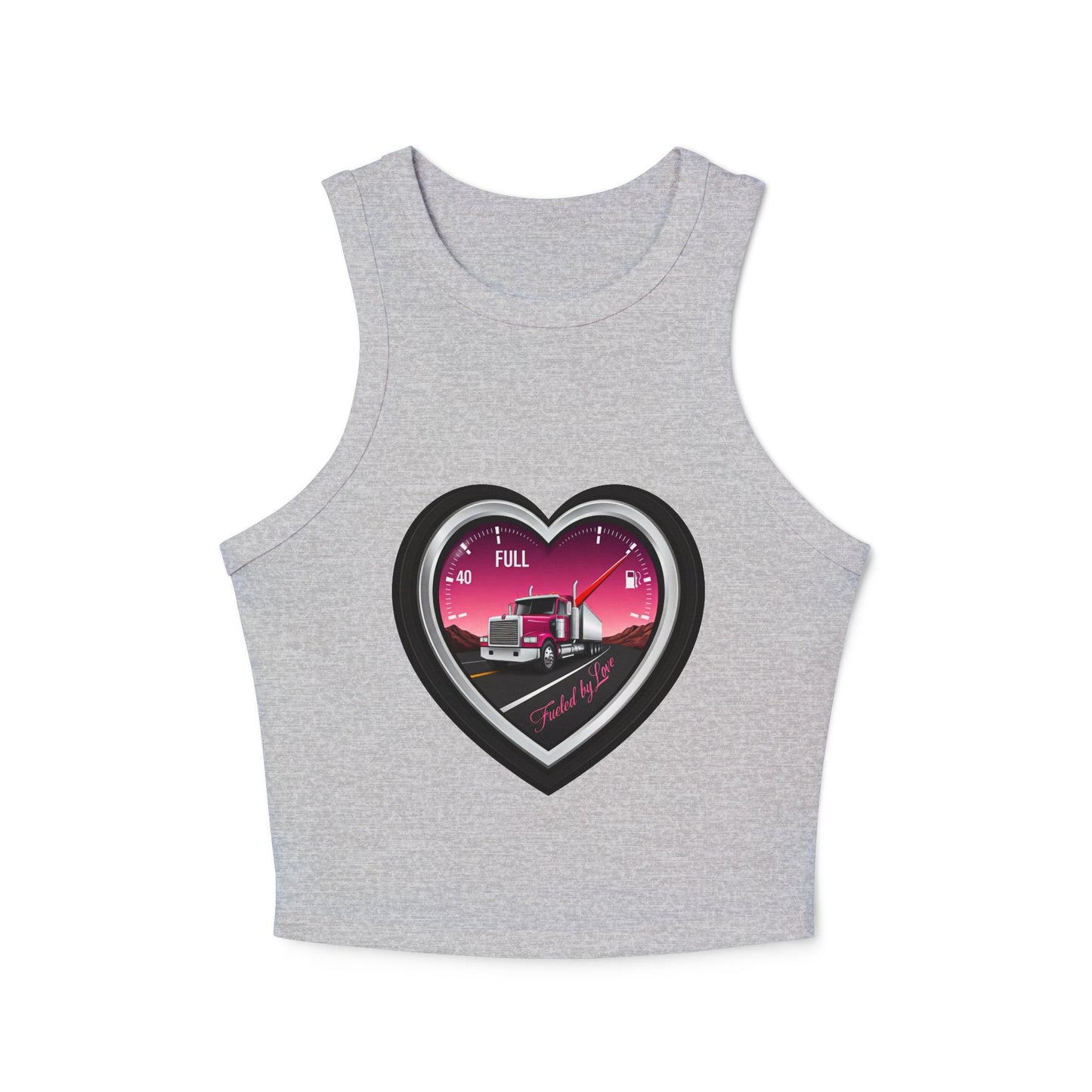 Heart-Themed Women's Racer Tank Top - Full of Love