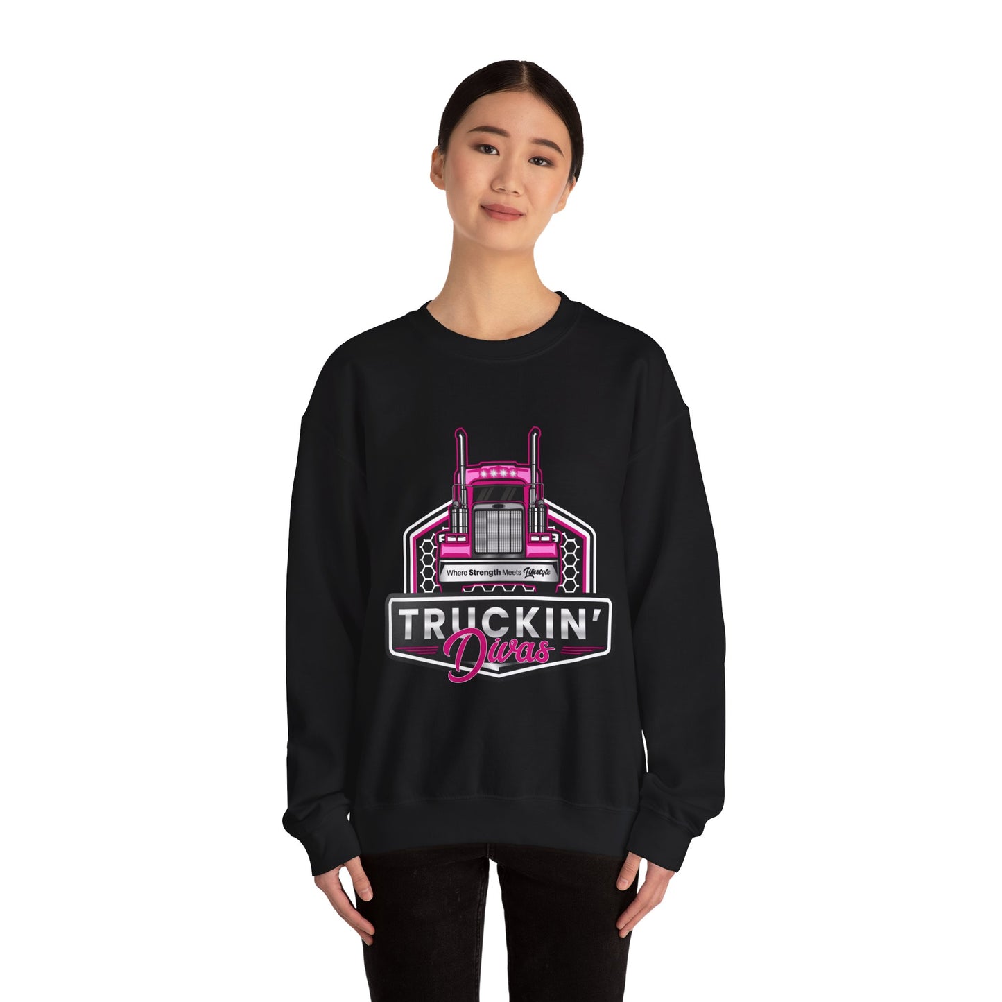 Signature Truckin' Divas Unisex Heavy Blend™ Crewneck Sweatshirt