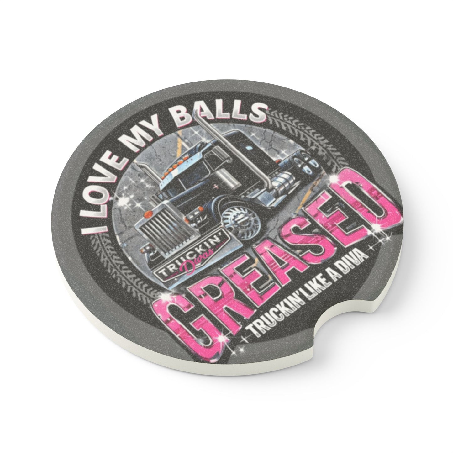 Truckin' Divas Soapstone Car Coaster 🚗✨
