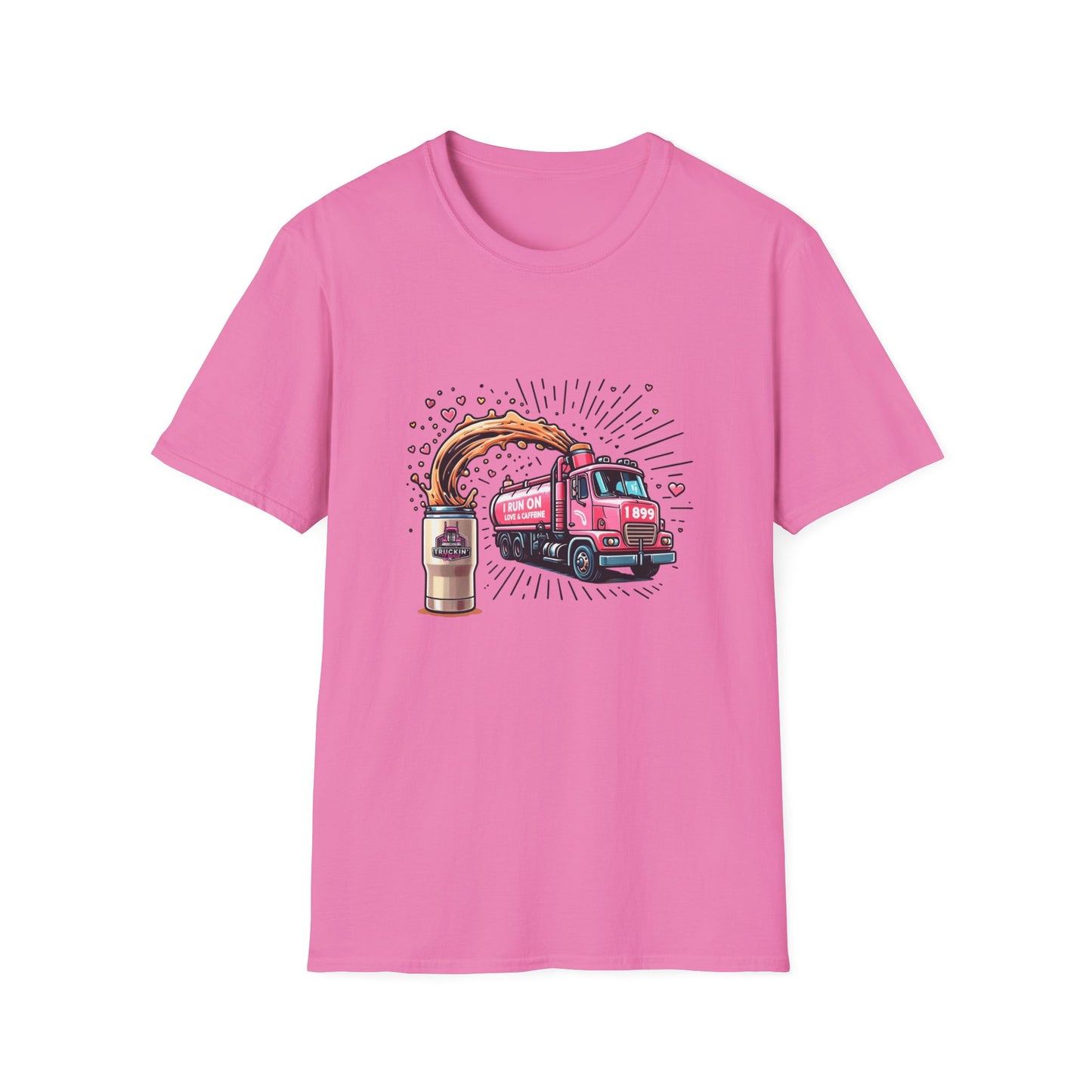 Funny Coffee Truck Unisex Softstyle T-Shirt - Perfect for Coffee Lovers