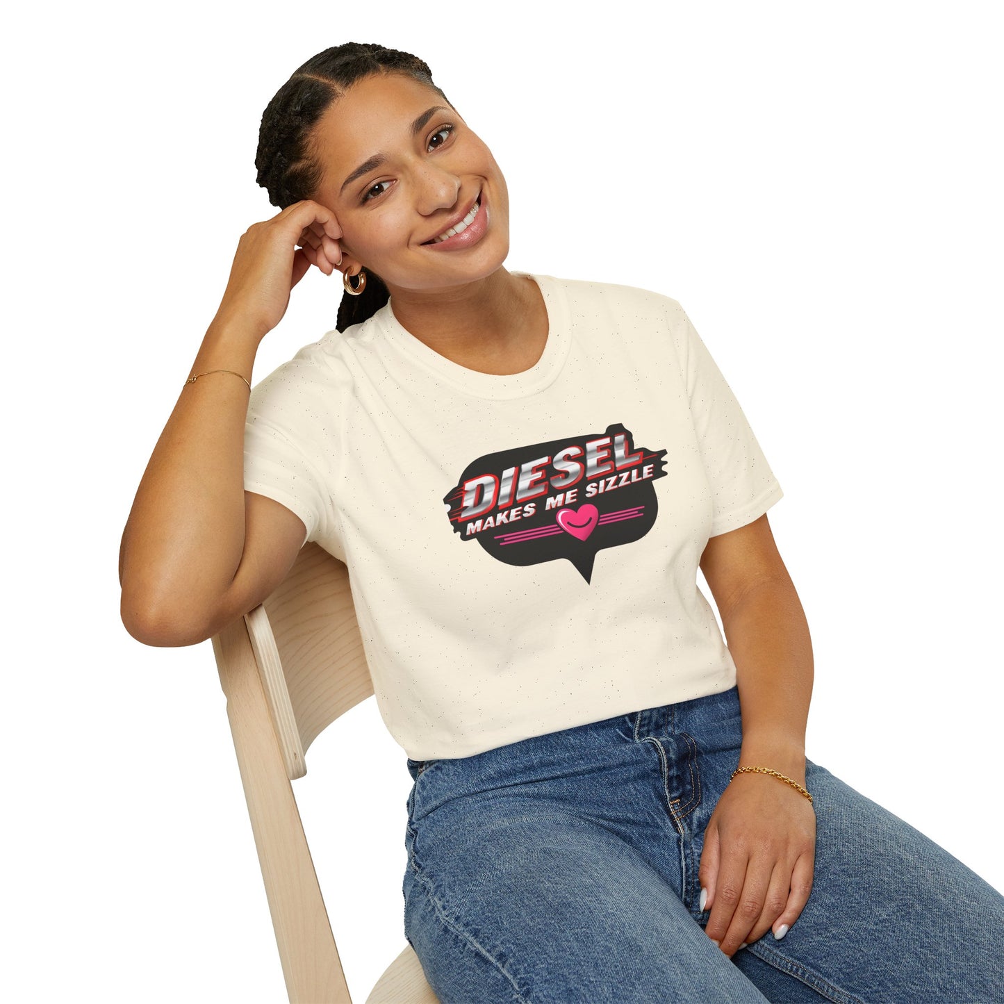 Diesel Makes Me Sizzle Unisex Softstyle T-Shirt - Cool Casual Wear for Diesel Lovers