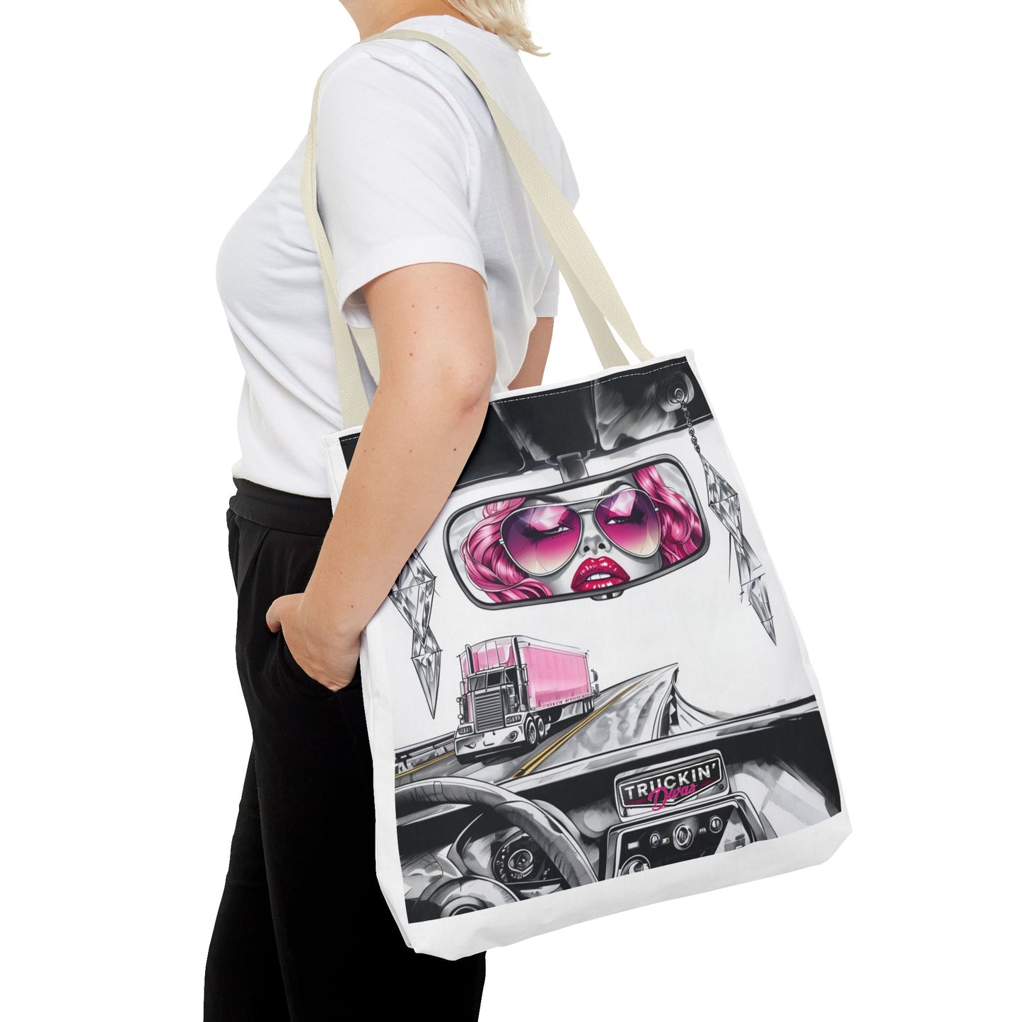 Glam Tote Bag - Diva Rear View Mirror Design
