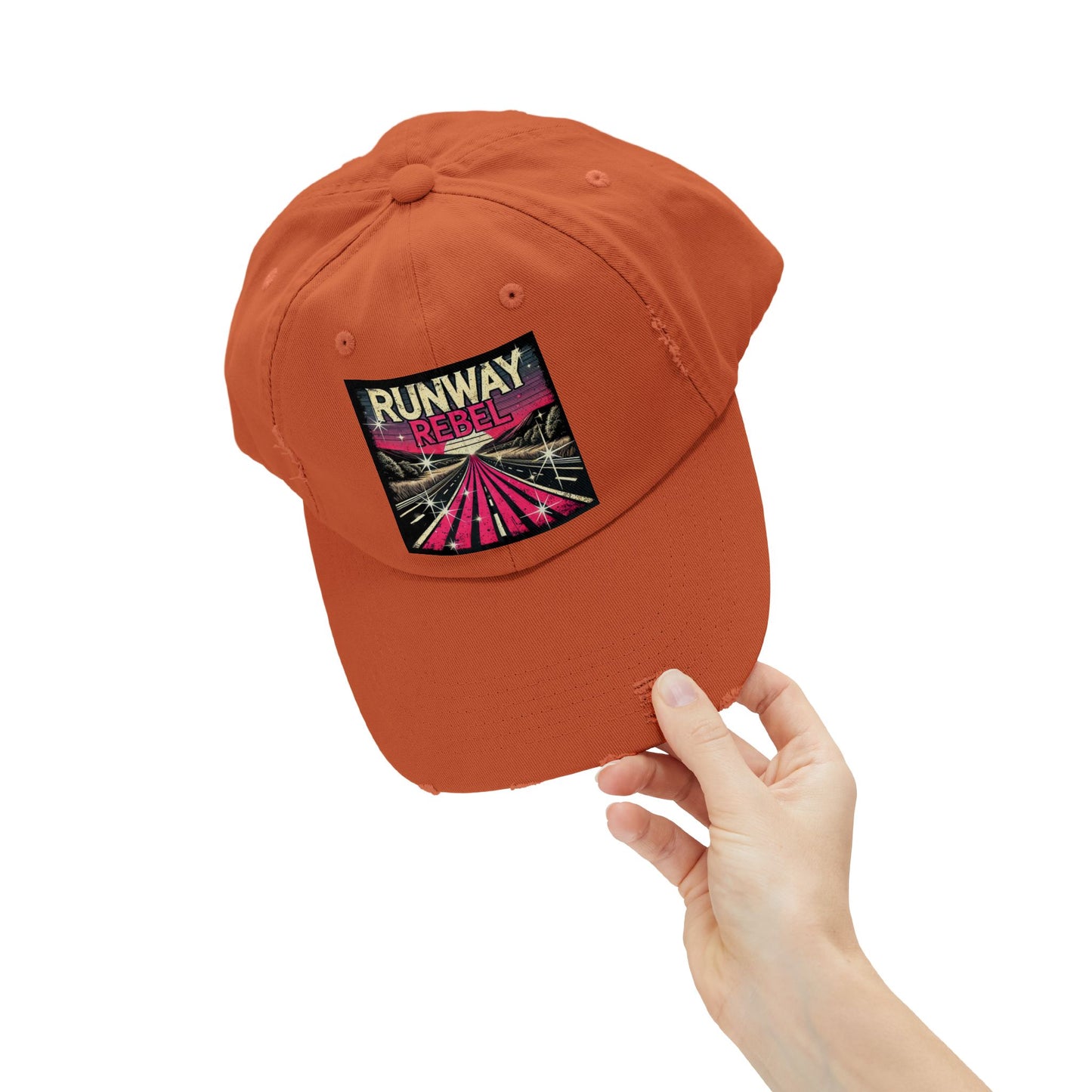 Runway Rebel Distressed Cap - Vintage Style Black Hat for Trendsetters