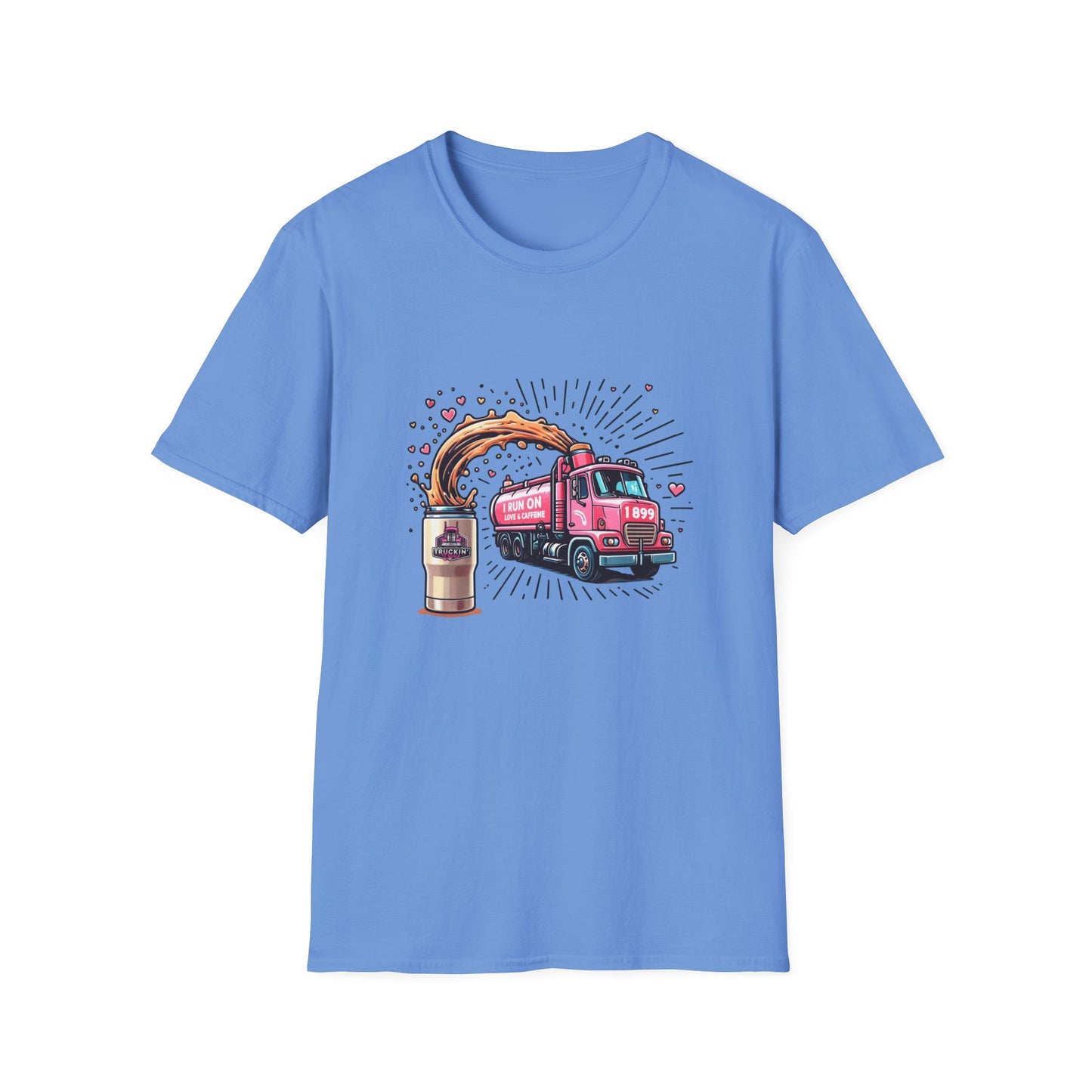 Funny Coffee Truck Unisex Softstyle T-Shirt - Perfect for Coffee Lovers