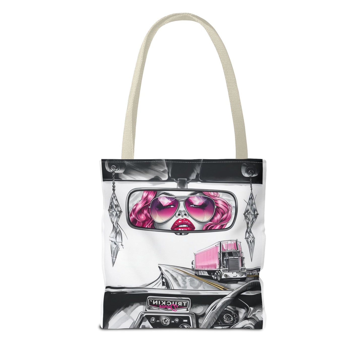 Glam Tote Bag - Diva Rear View Mirror Design