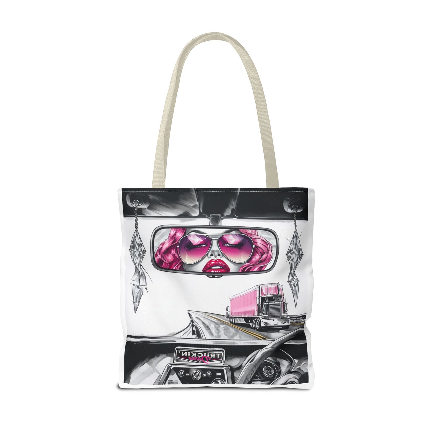 Glam Tote Bag - Diva Rear View Mirror Design