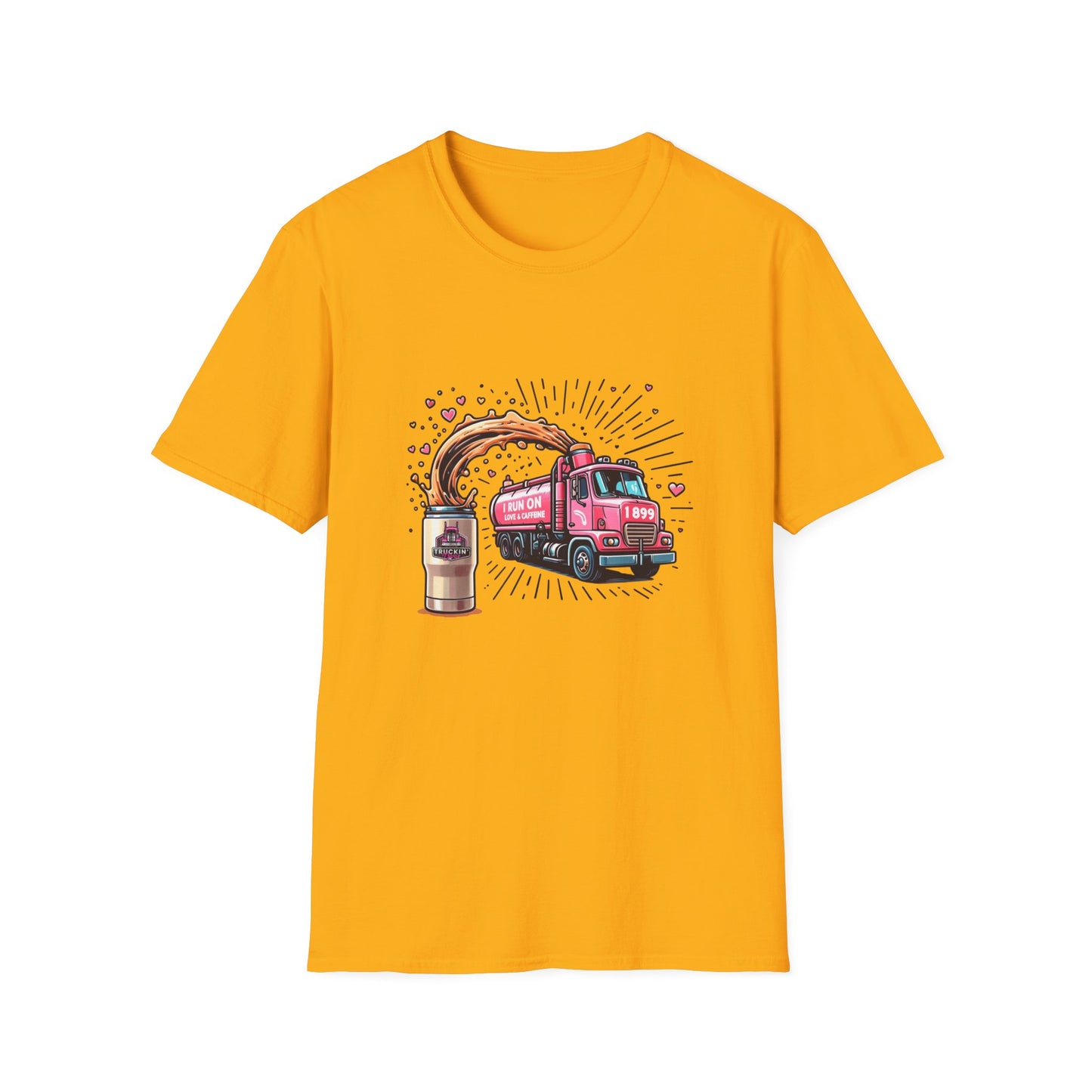 Funny Coffee Truck Unisex Softstyle T-Shirt - Perfect for Coffee Lovers