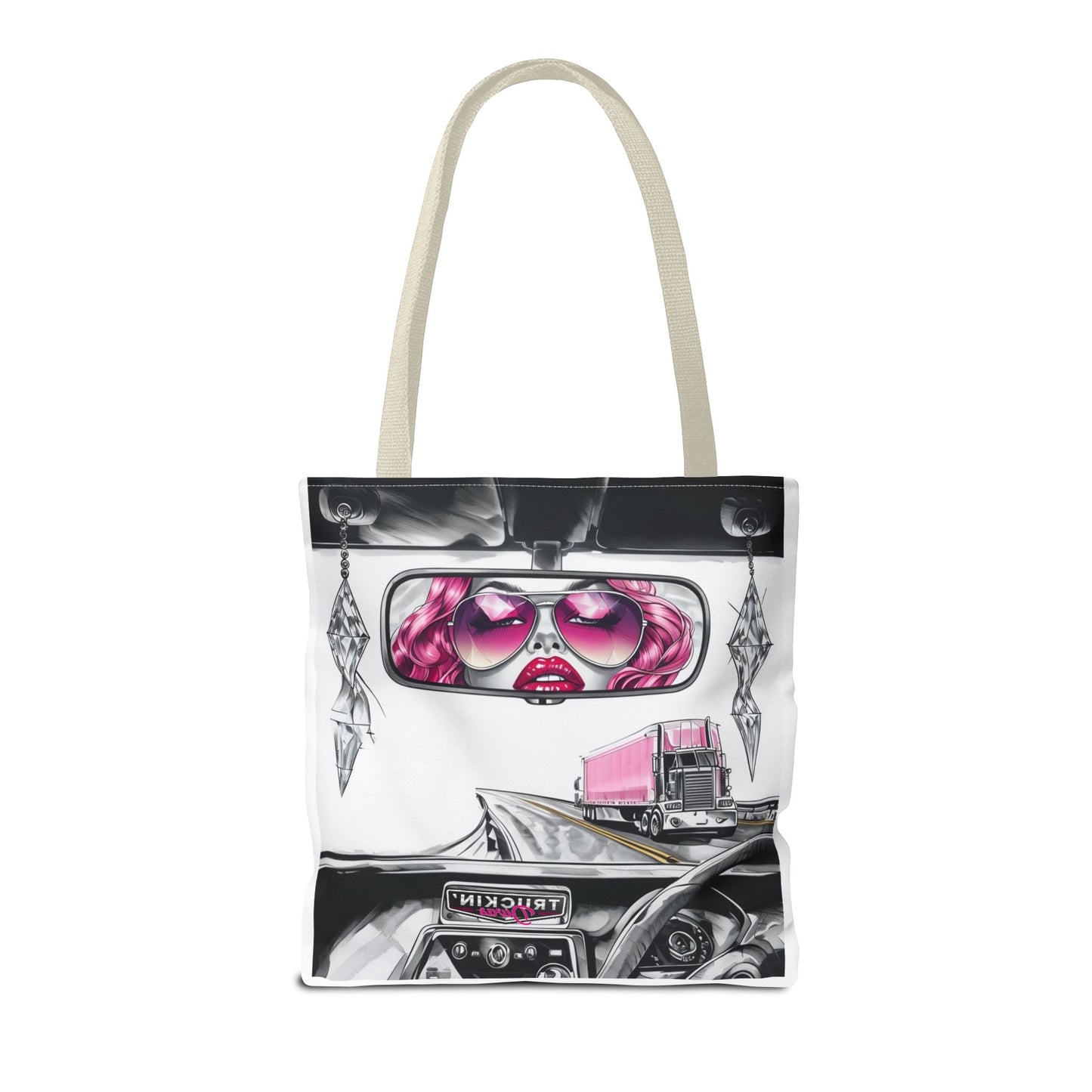 Glam Tote Bag - Diva Rear View Mirror Design