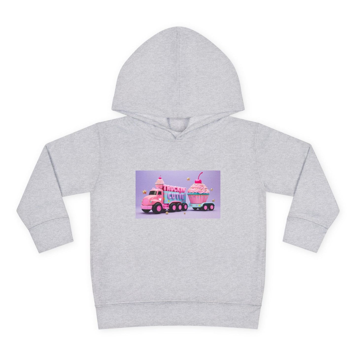 Truckin Cutie Pastel Toddler Pullover Fleece Hoodie