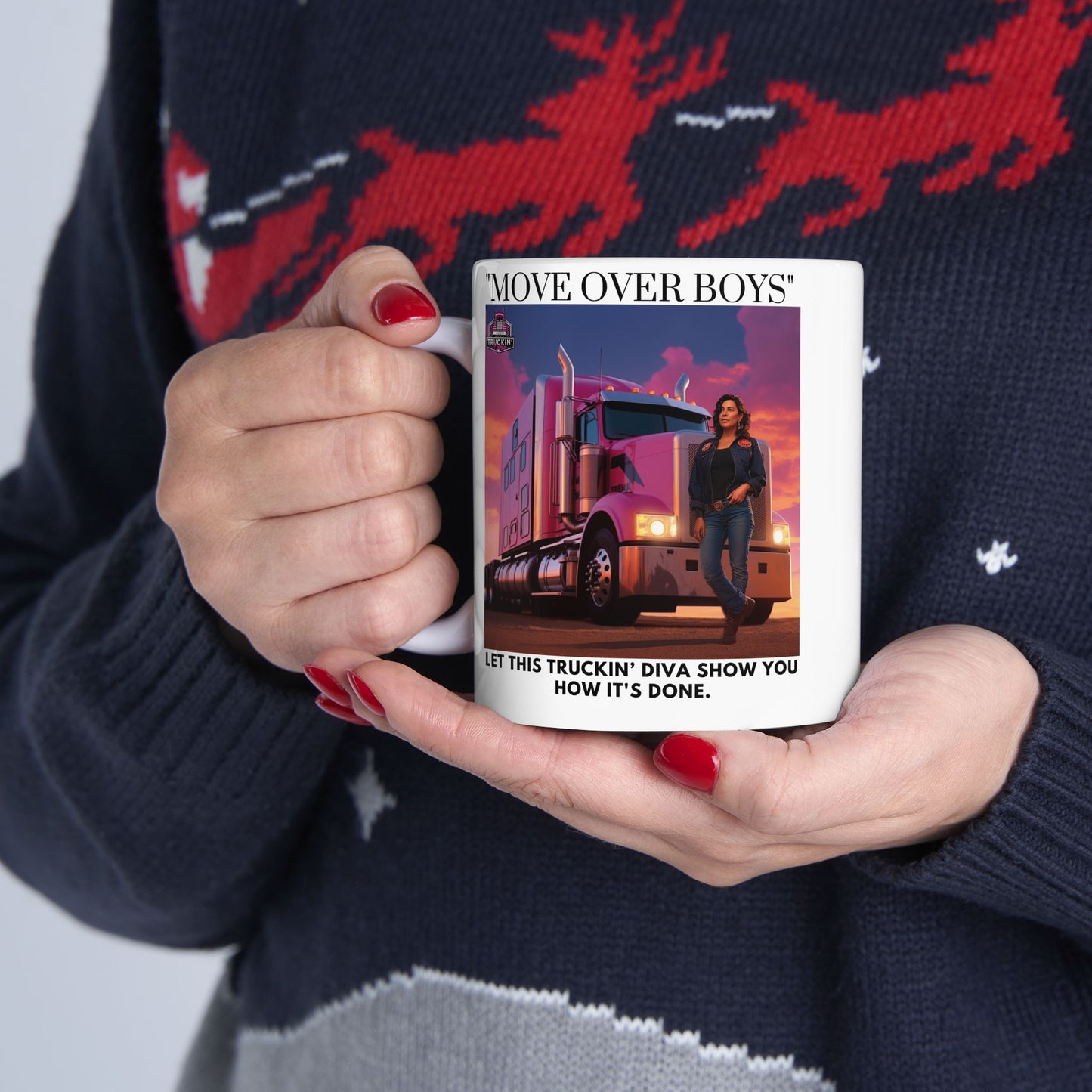 Move Over Boys Ceramic Mug, (11oz, 15oz)