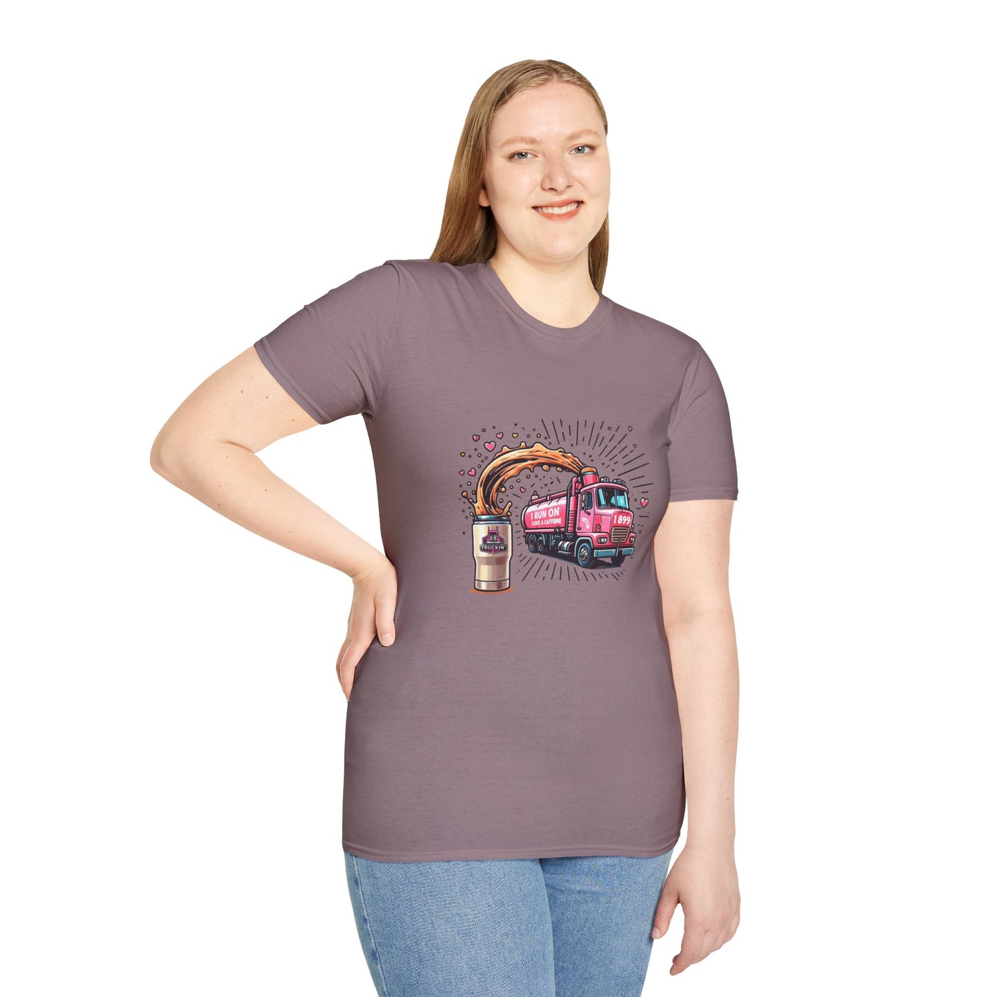 Funny Coffee Truck Unisex Softstyle T-Shirt - Perfect for Coffee Lovers