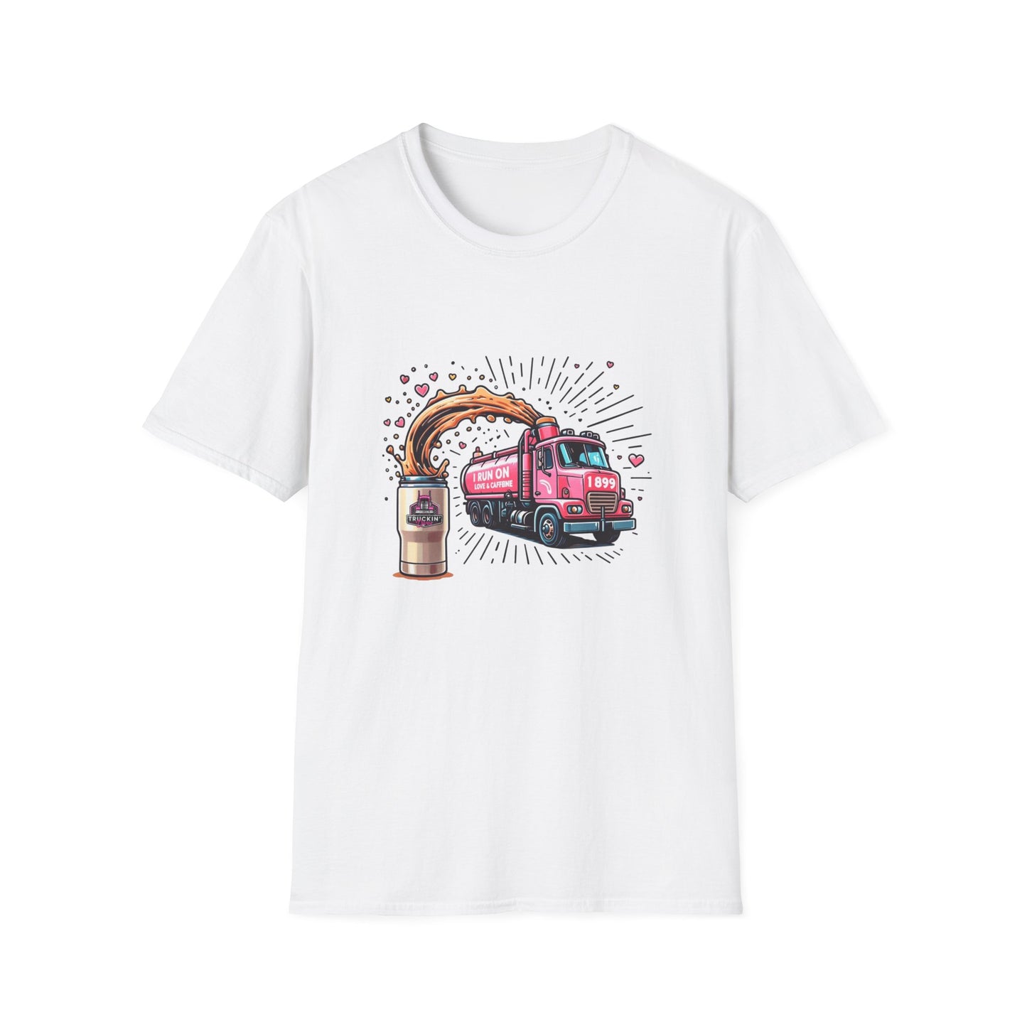 Funny Coffee Truck Unisex Softstyle T-Shirt - Perfect for Coffee Lovers