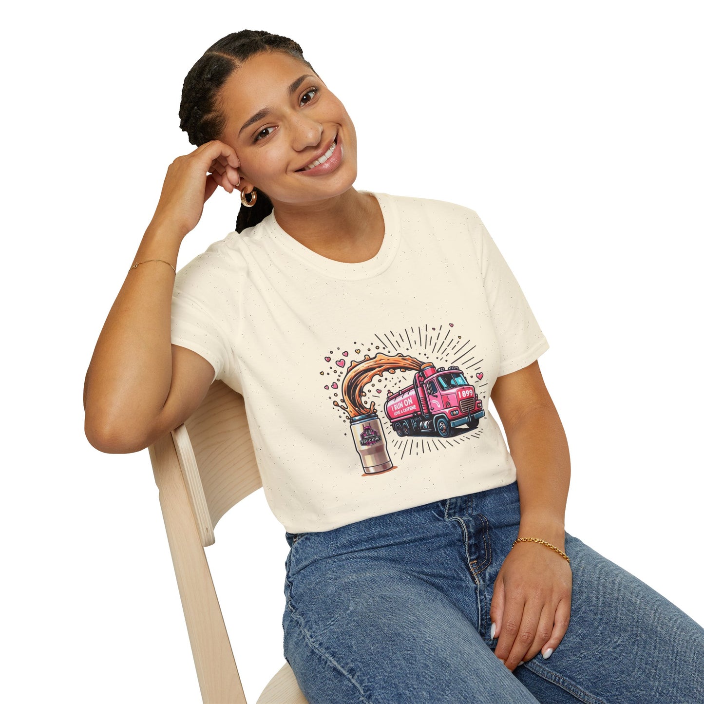 Funny Coffee Truck Unisex Softstyle T-Shirt - Perfect for Coffee Lovers