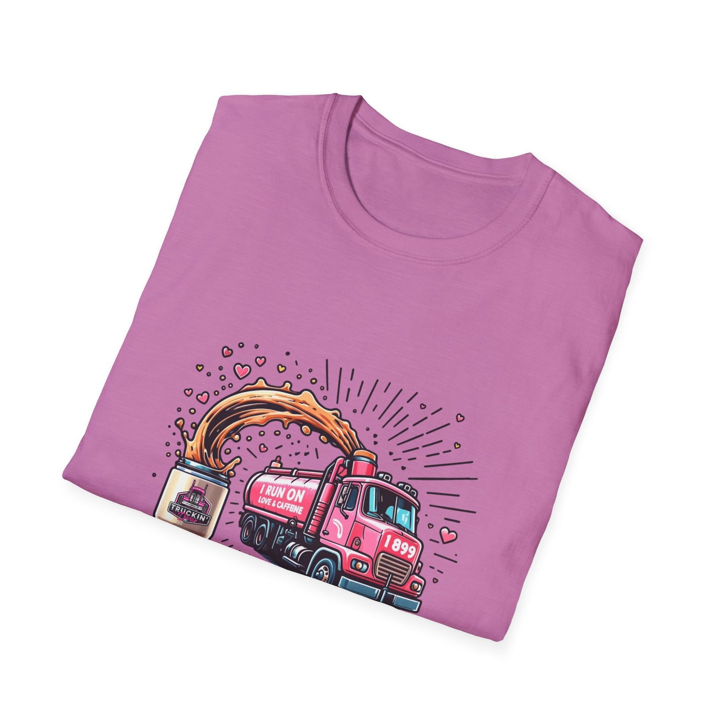Funny Coffee Truck Unisex Softstyle T-Shirt - Perfect for Coffee Lovers