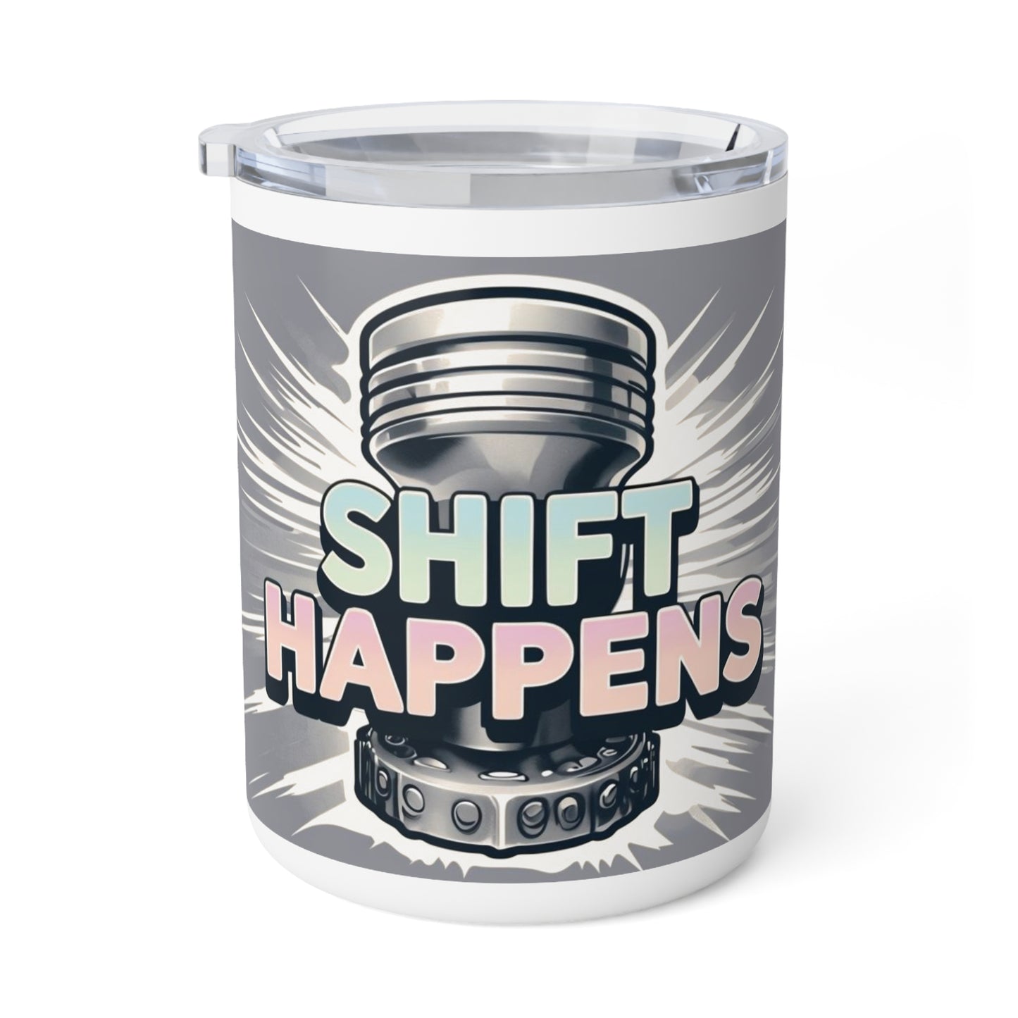 Fun Insulated Coffee Mug - "Shift Happens" 10oz