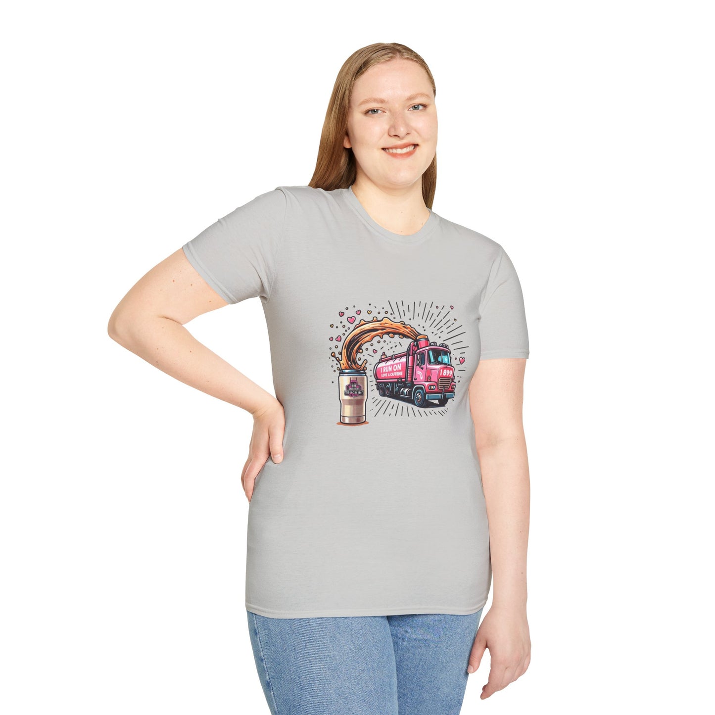 Funny Coffee Truck Unisex Softstyle T-Shirt - Perfect for Coffee Lovers