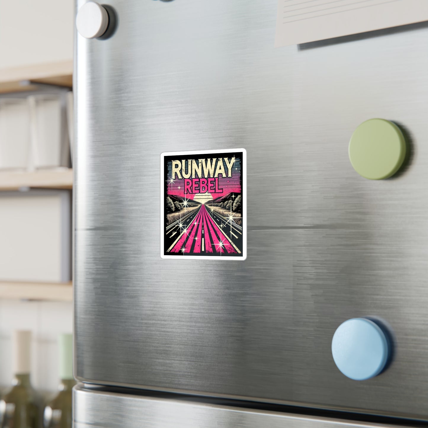 Runway Rebel Kiss-Cut Vinyl Decals - Trendy Road Trip Stickers for Creative Spirits