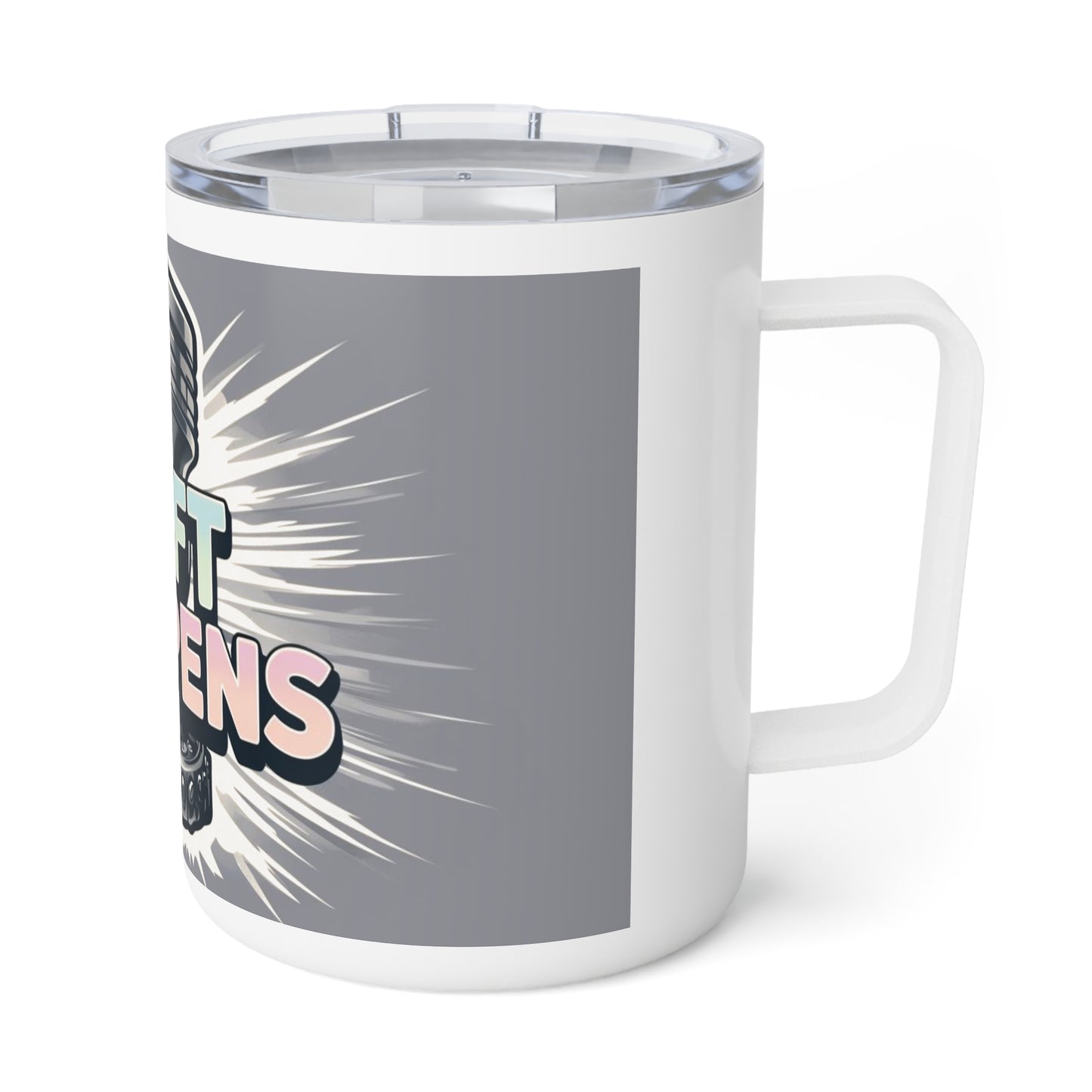 Fun Insulated Coffee Mug - "Shift Happens" 10oz