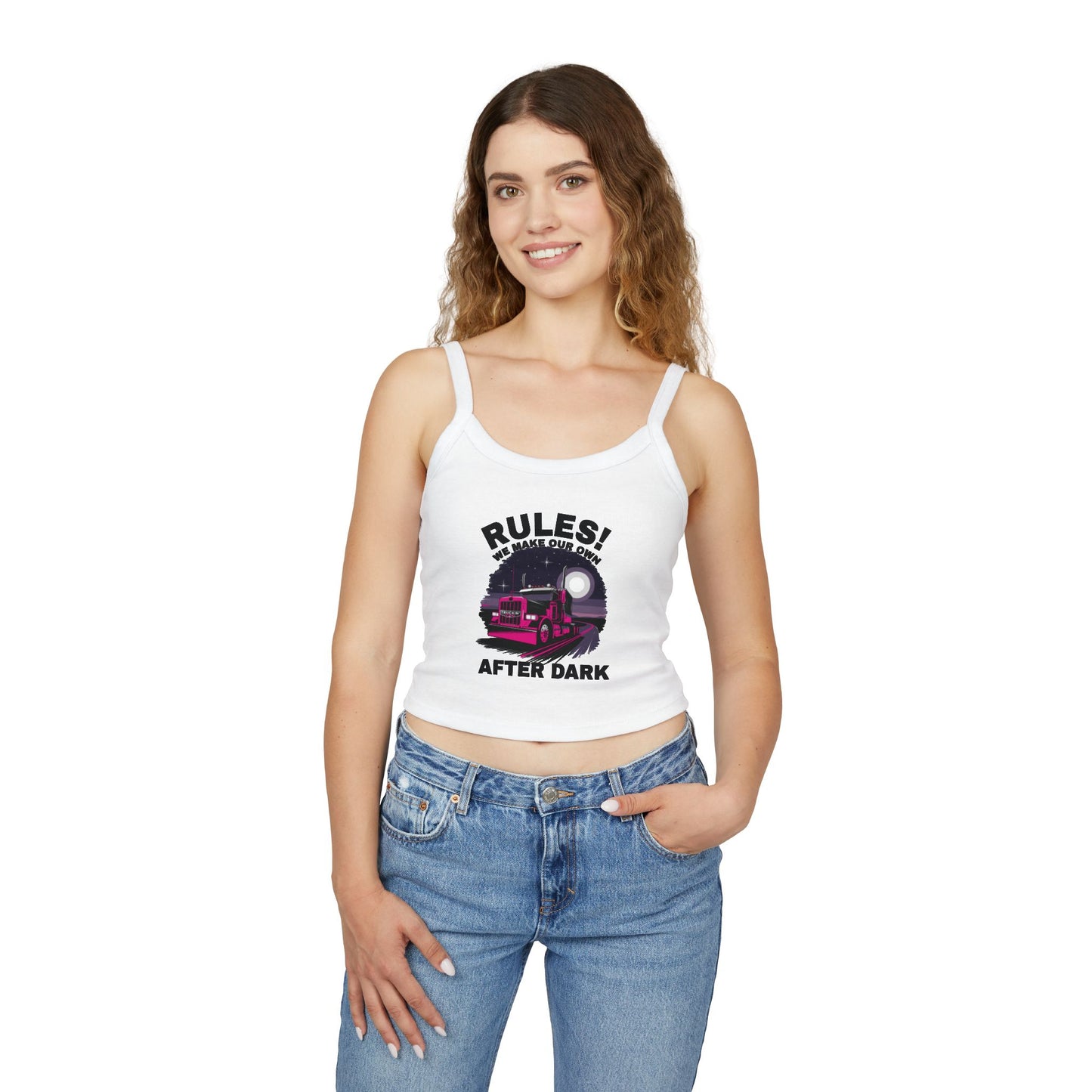 Retro Truck Rules Spaghetti Strap Tank Top for Women