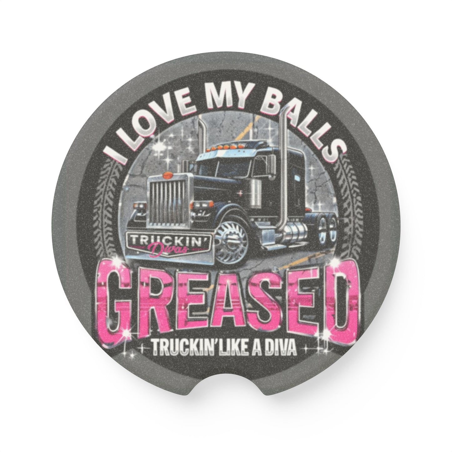 Truckin' Divas Soapstone Car Coaster 🚗✨