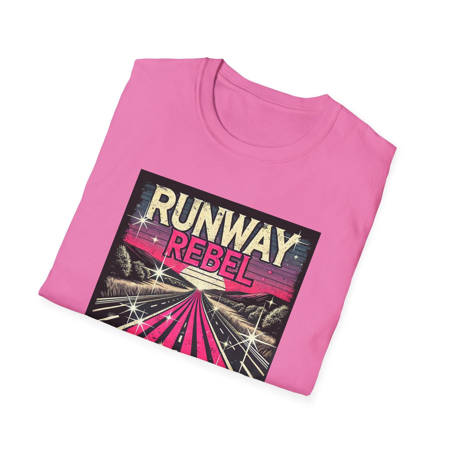 Runway Rebel Graphic T-Shirt - Unisex Softstyle Tee