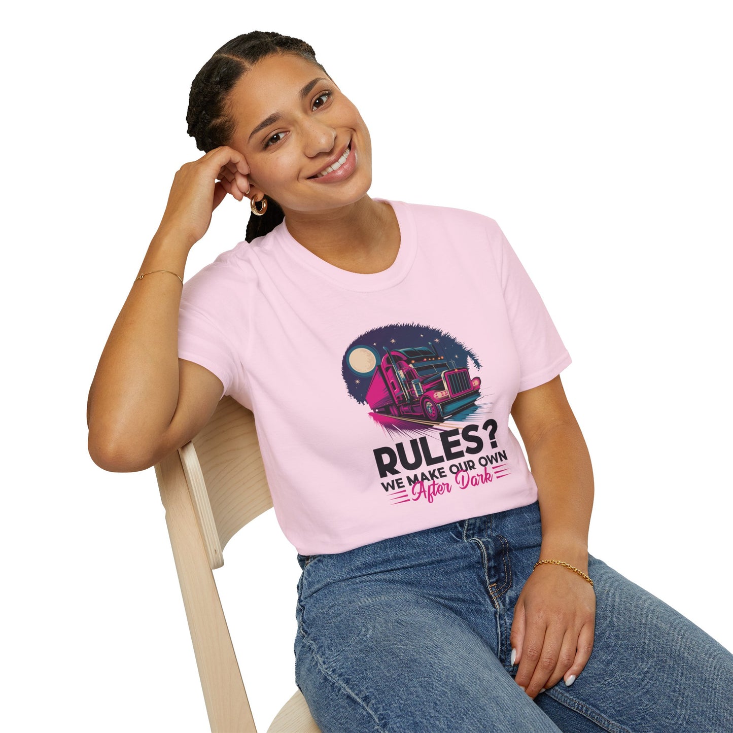 Rules? We Make Our Own After Dark Unisex Softstyle T-Shirt