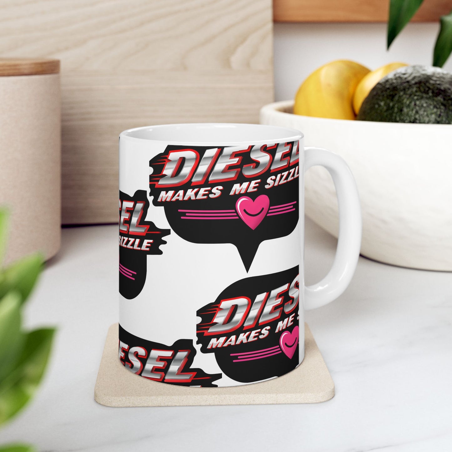 Diesel Makes Me Sizzle Ceramic Mug - Fun & Trendy Coffee Cup for Diesel Lovers
