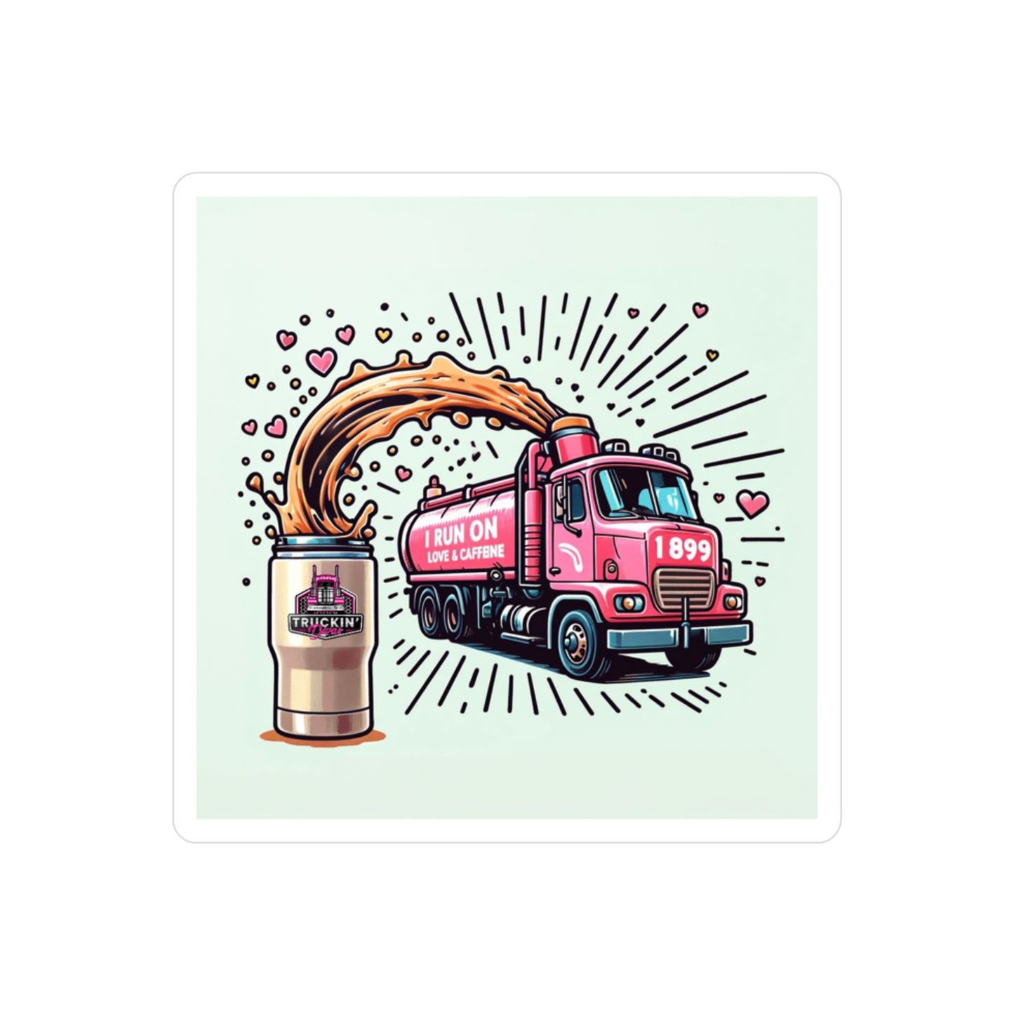 Funny Coffee Truck Vinyl Decals - Perfect for Coffee Lovers & Truck Enthusiasts