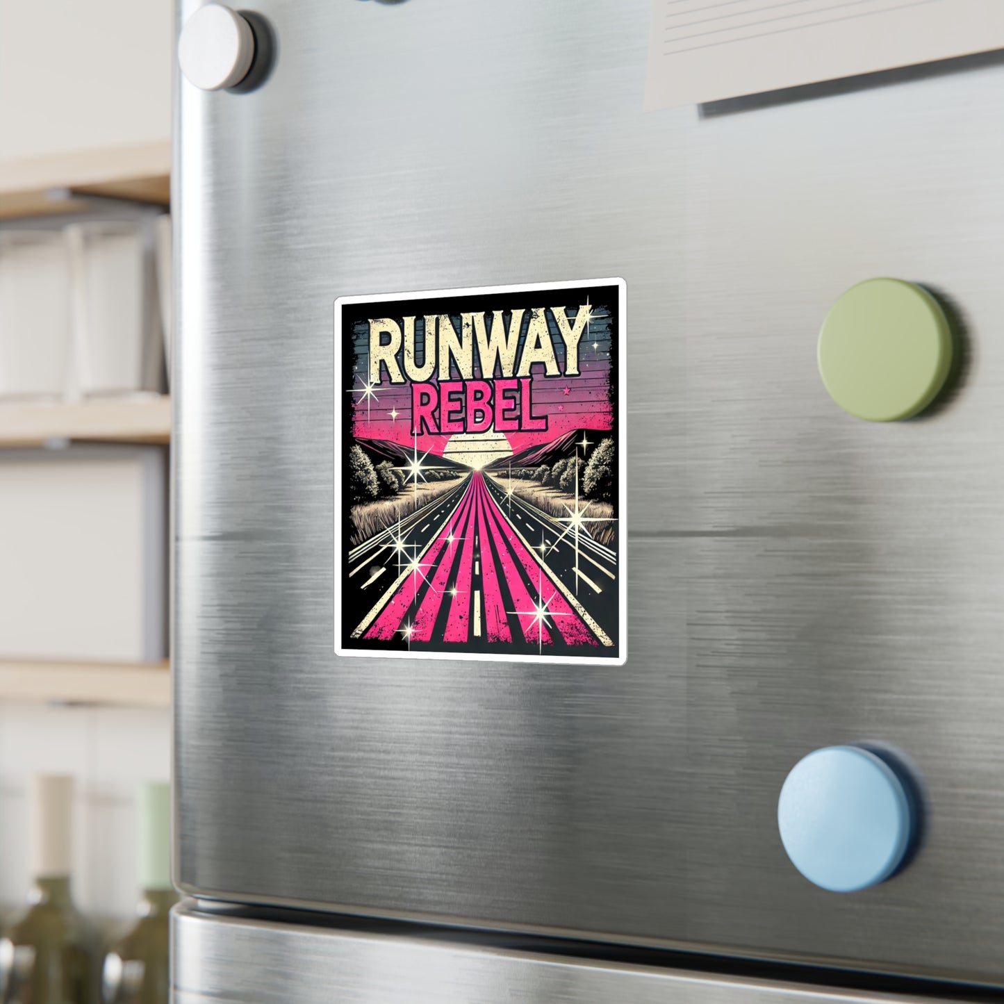 Runway Rebel Kiss-Cut Vinyl Decals - Trendy Road Trip Stickers for Creative Spirits