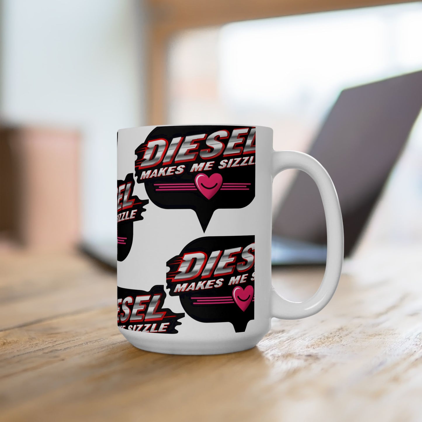 Diesel Makes Me Sizzle Ceramic Mug - Fun & Trendy Coffee Cup for Diesel Lovers