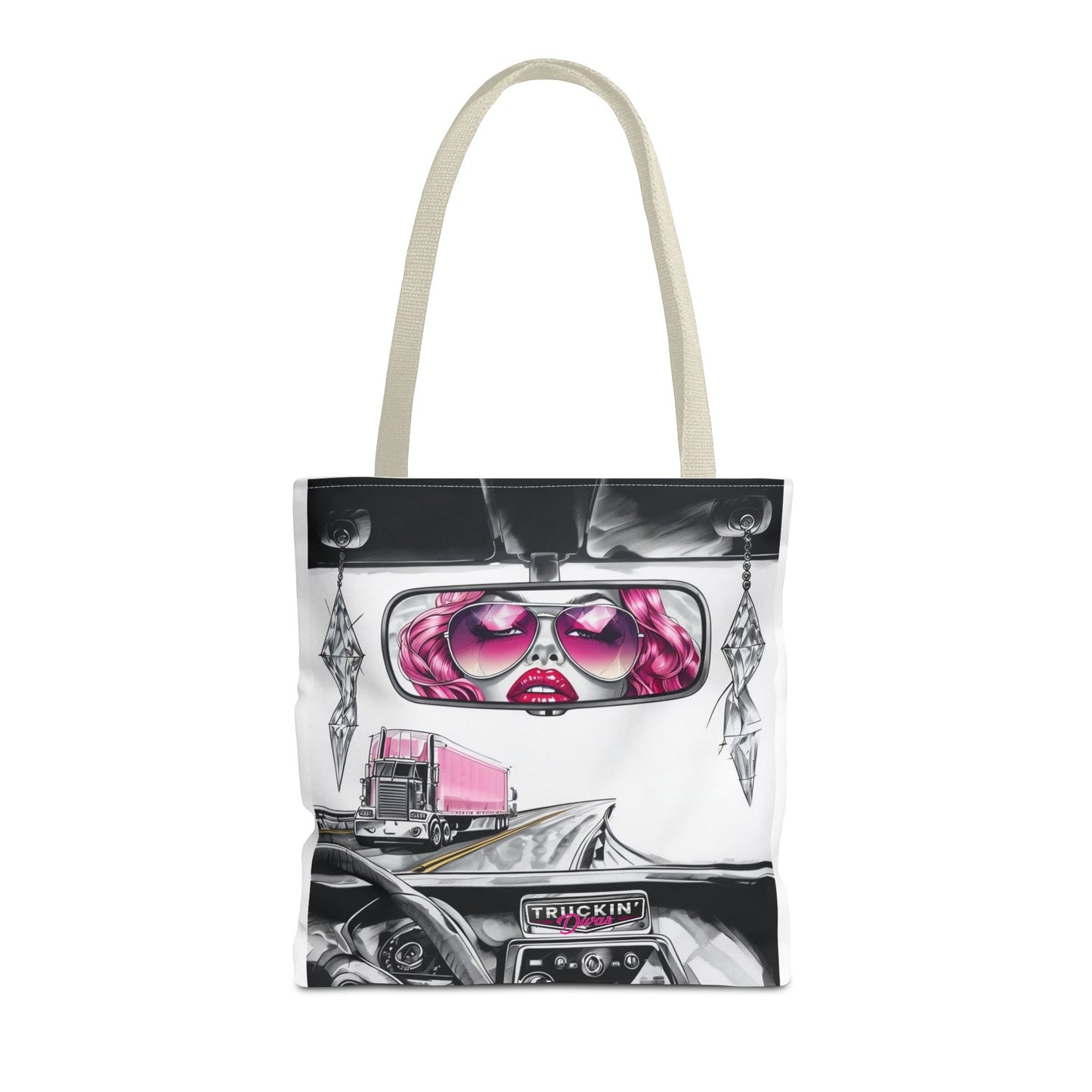 Glam Tote Bag - Diva Rear View Mirror Design