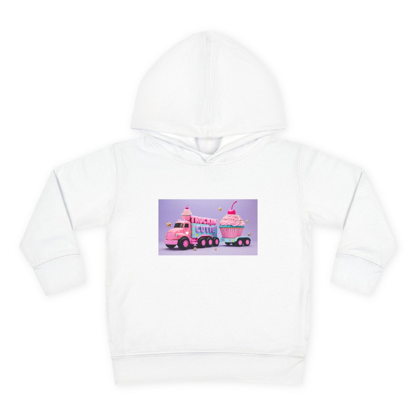 Truckin Cutie Pastel Toddler Pullover Fleece Hoodie