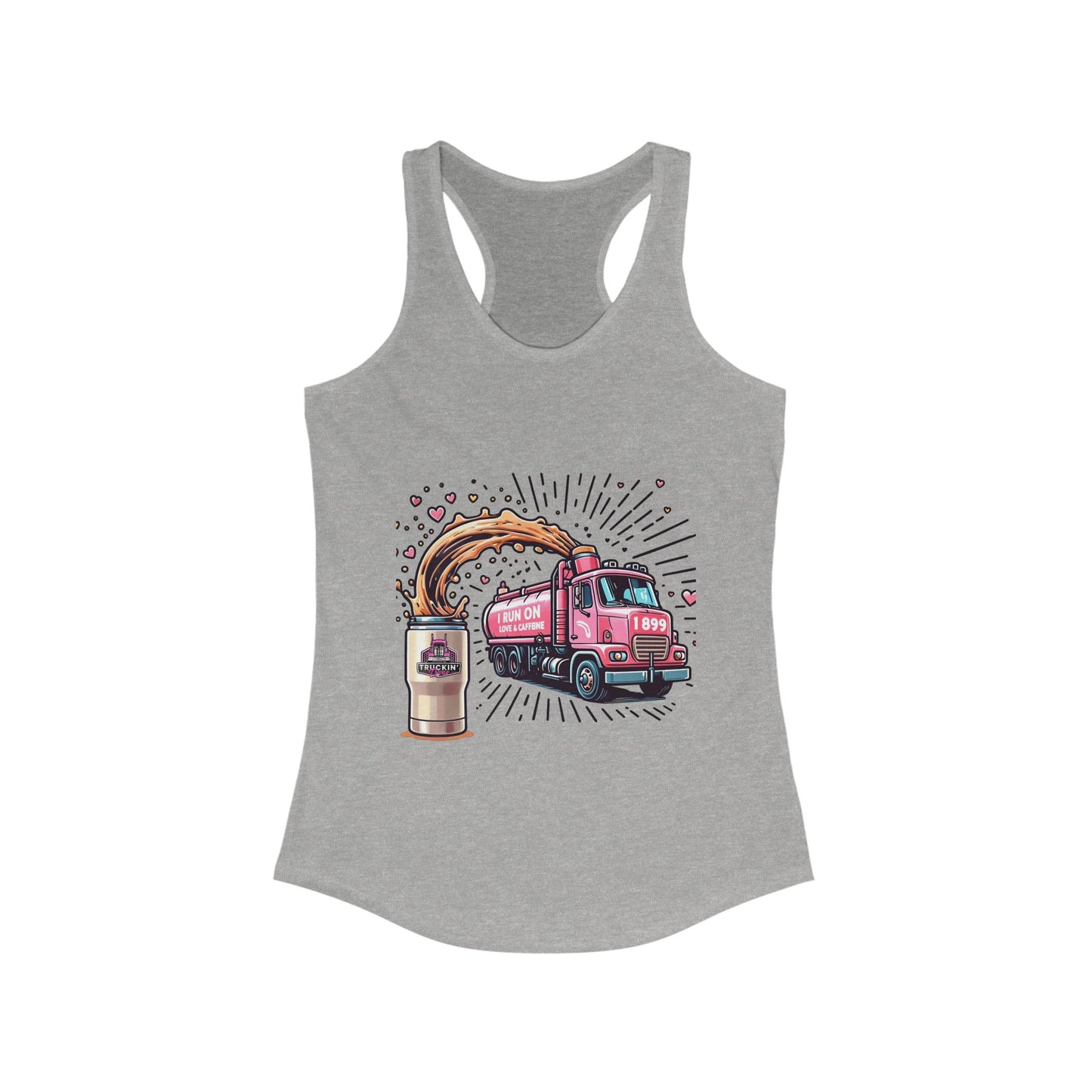 Love & Caffeine Women's Racerback Tank - Fun & Stylish Tank Top