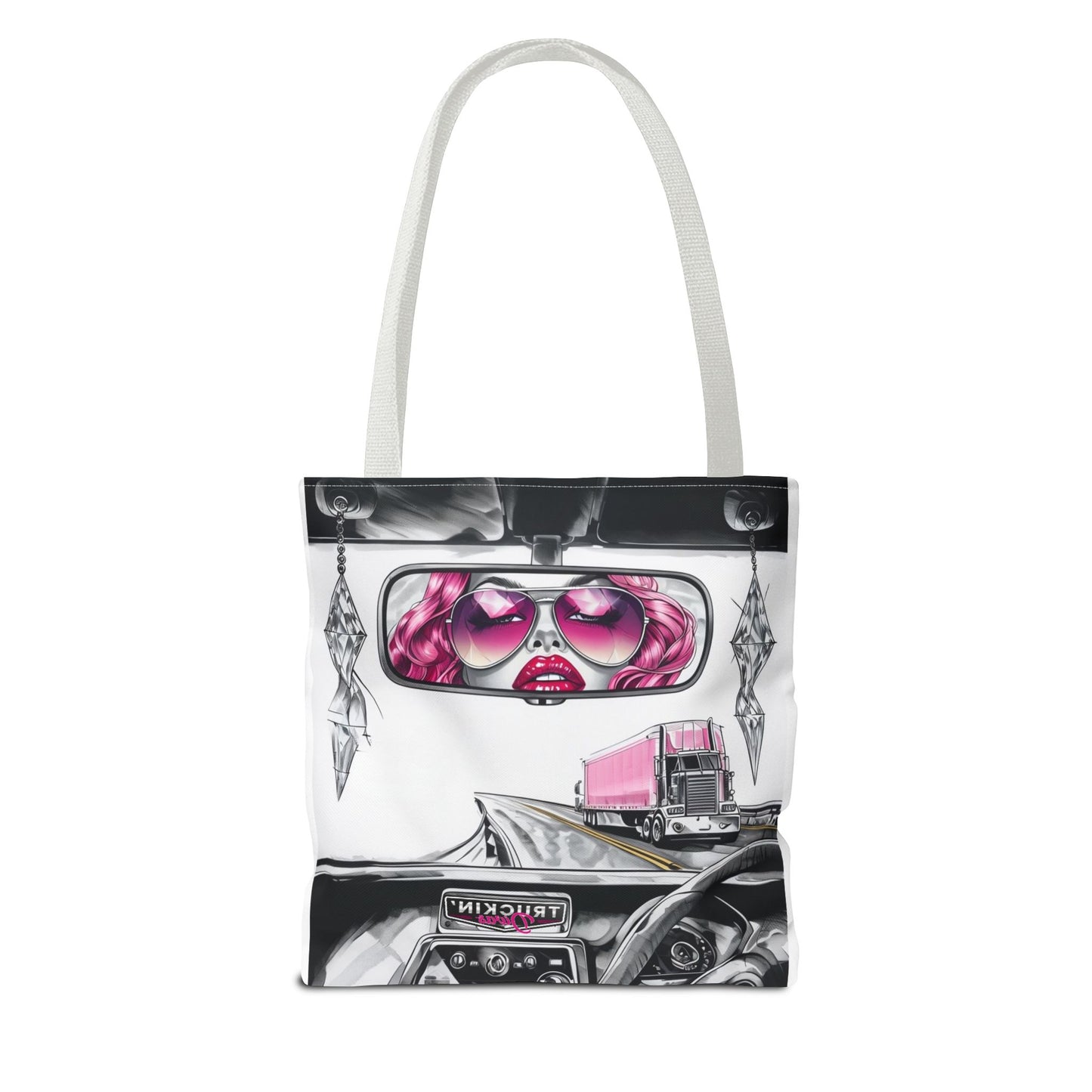 Glam Tote Bag - Diva Rear View Mirror Design