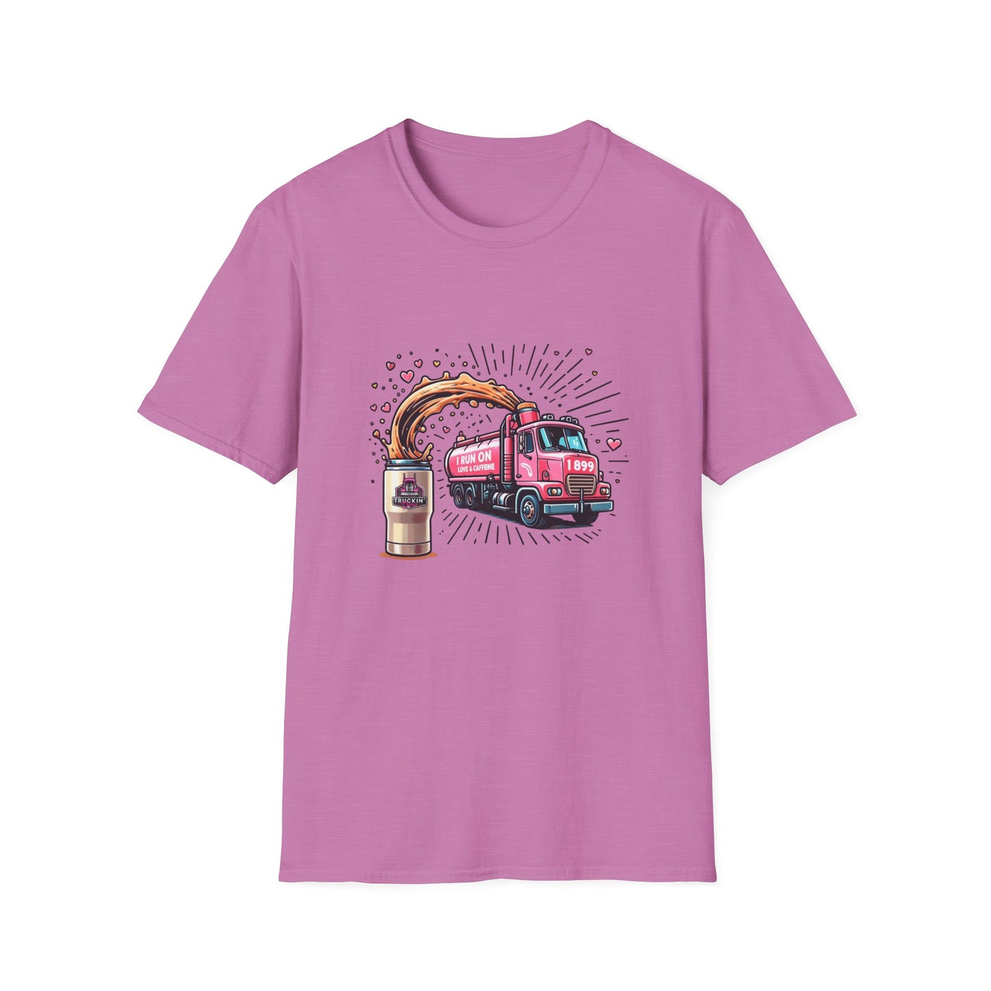 Funny Coffee Truck Unisex Softstyle T-Shirt - Perfect for Coffee Lovers