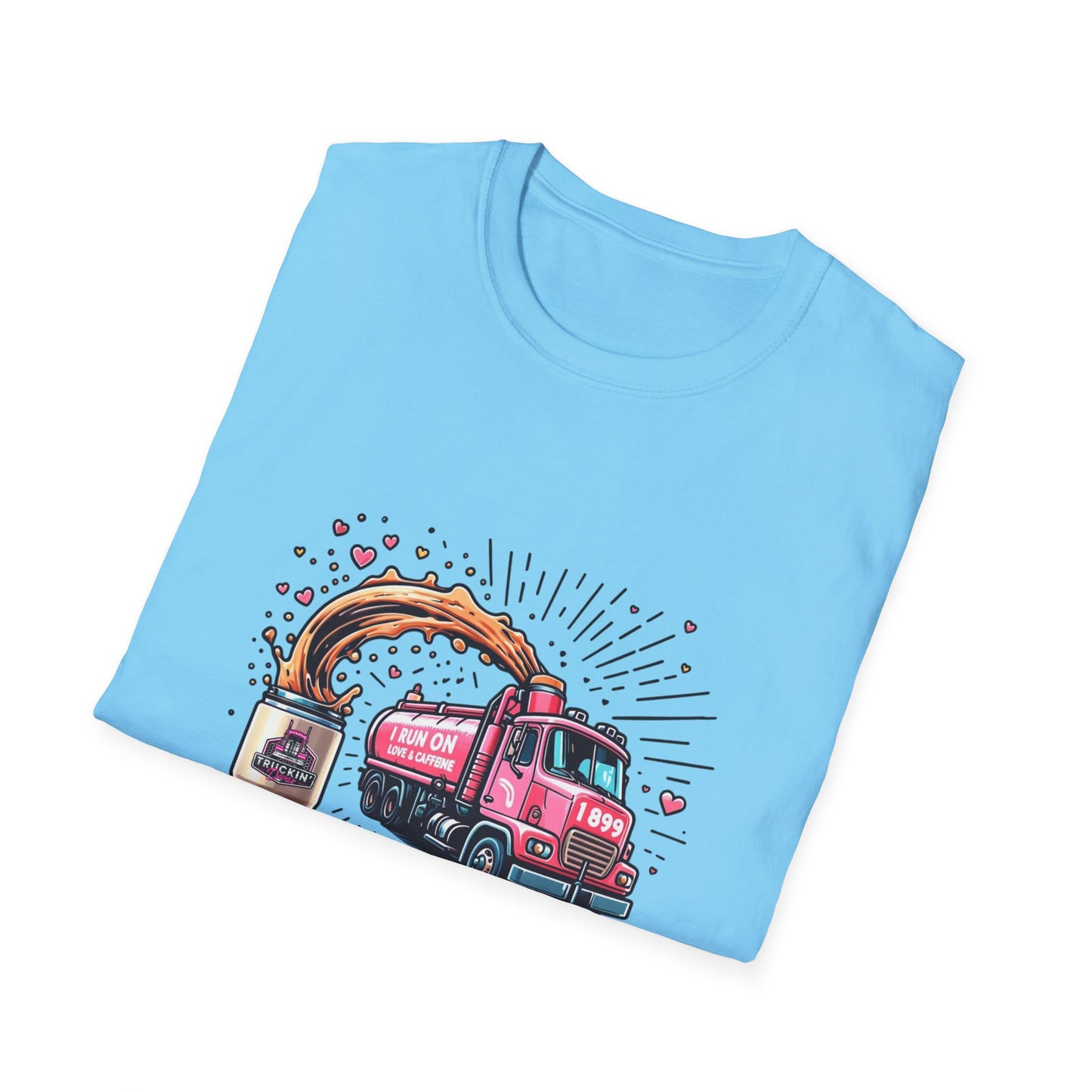 Funny Coffee Truck Unisex Softstyle T-Shirt - Perfect for Coffee Lovers