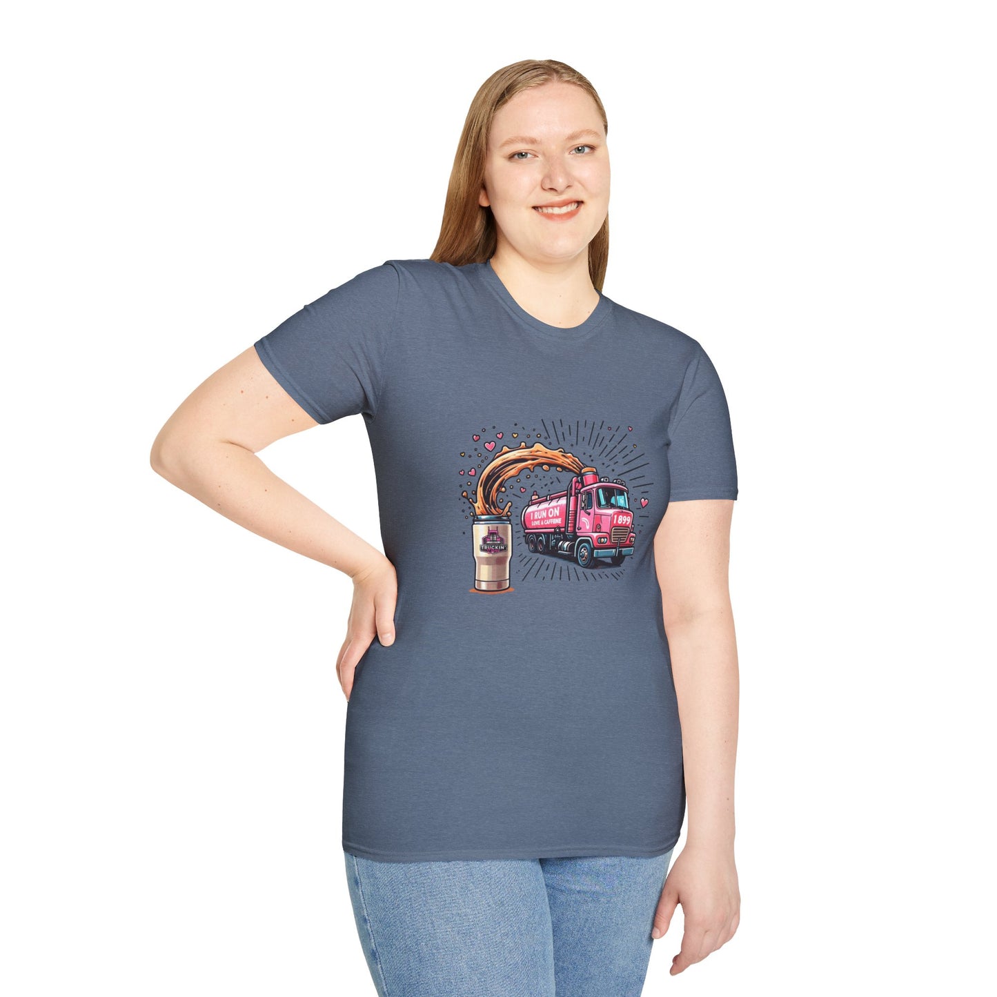 Funny Coffee Truck Unisex Softstyle T-Shirt - Perfect for Coffee Lovers