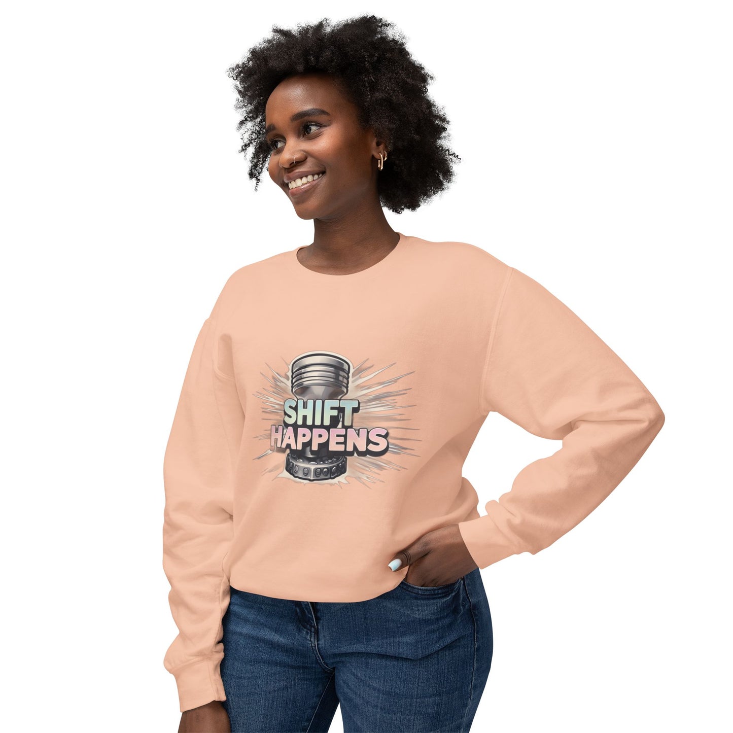 Shift Happens- Lightweight Crewneck Sweatshirt