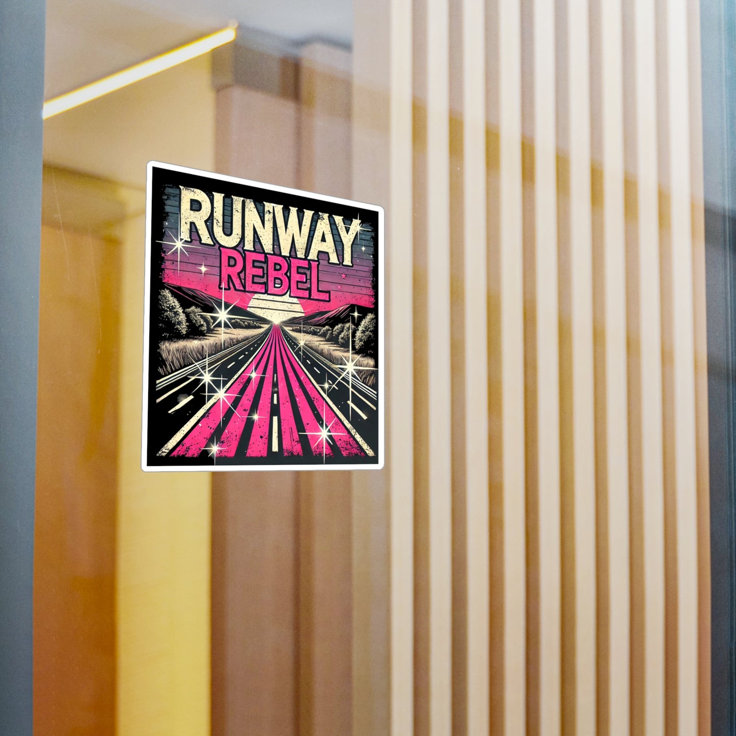 Runway Rebel Kiss-Cut Vinyl Decals - Trendy Road Trip Stickers for Creative Spirits