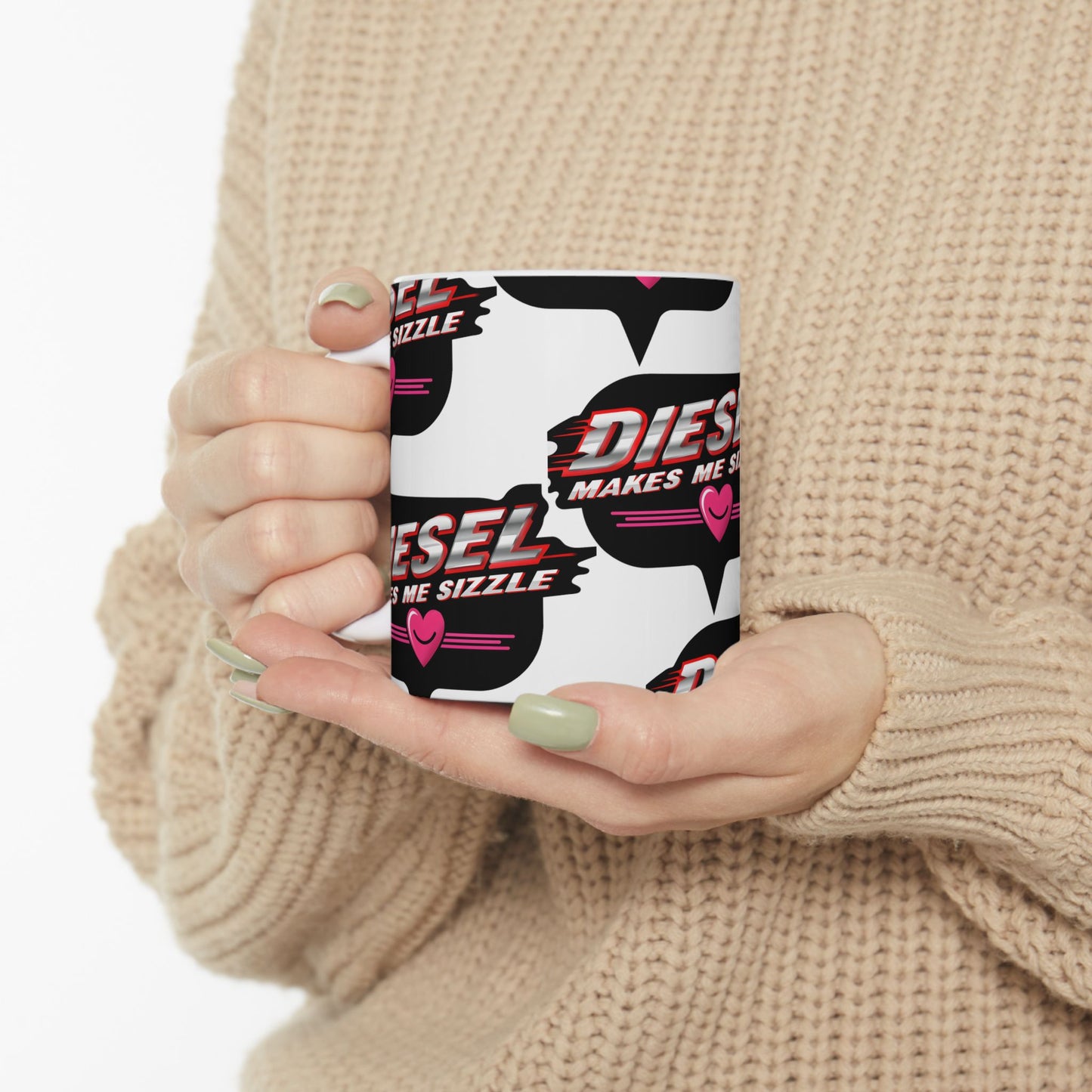 Diesel Makes Me Sizzle Ceramic Mug - Fun & Trendy Coffee Cup for Diesel Lovers