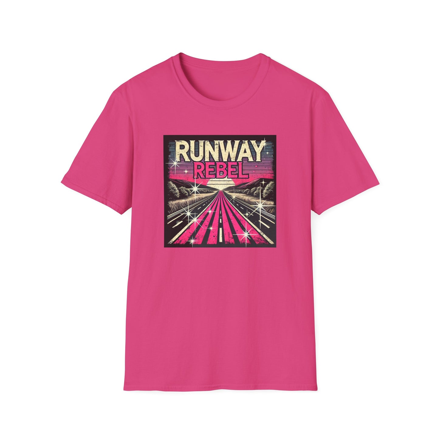 Runway Rebel Graphic T-Shirt - Unisex Softstyle Tee