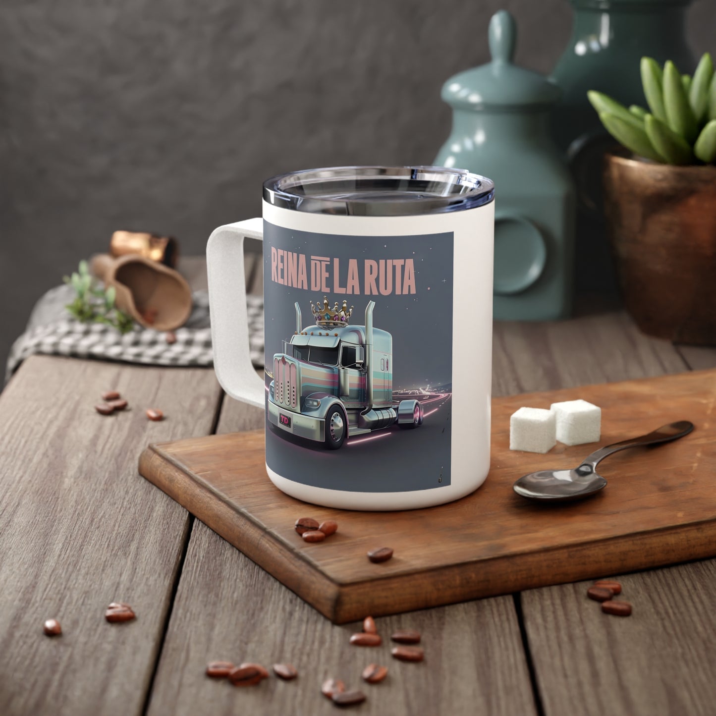 Retro Truck Insulated Coffee Mug | 10oz Travel Cup for Coffee Lovers