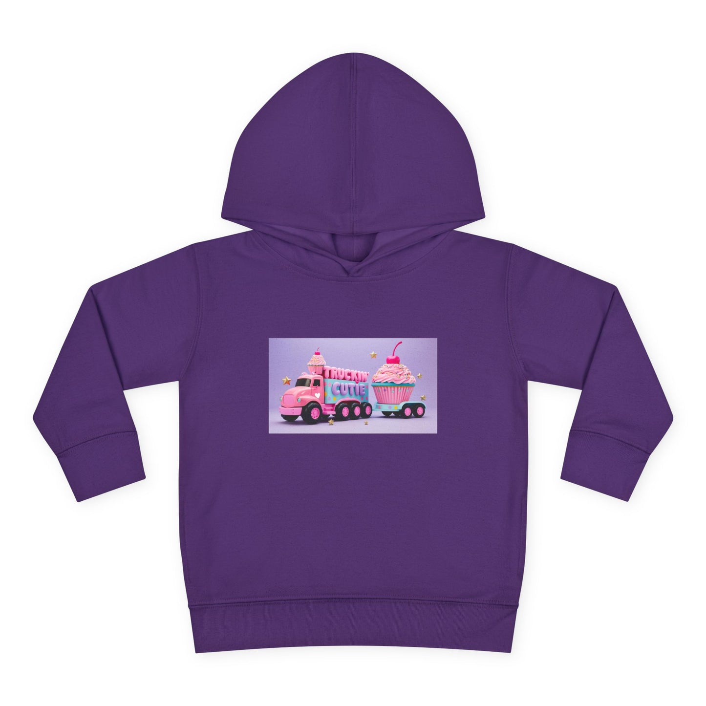 Truckin Cutie Pastel Toddler Pullover Fleece Hoodie