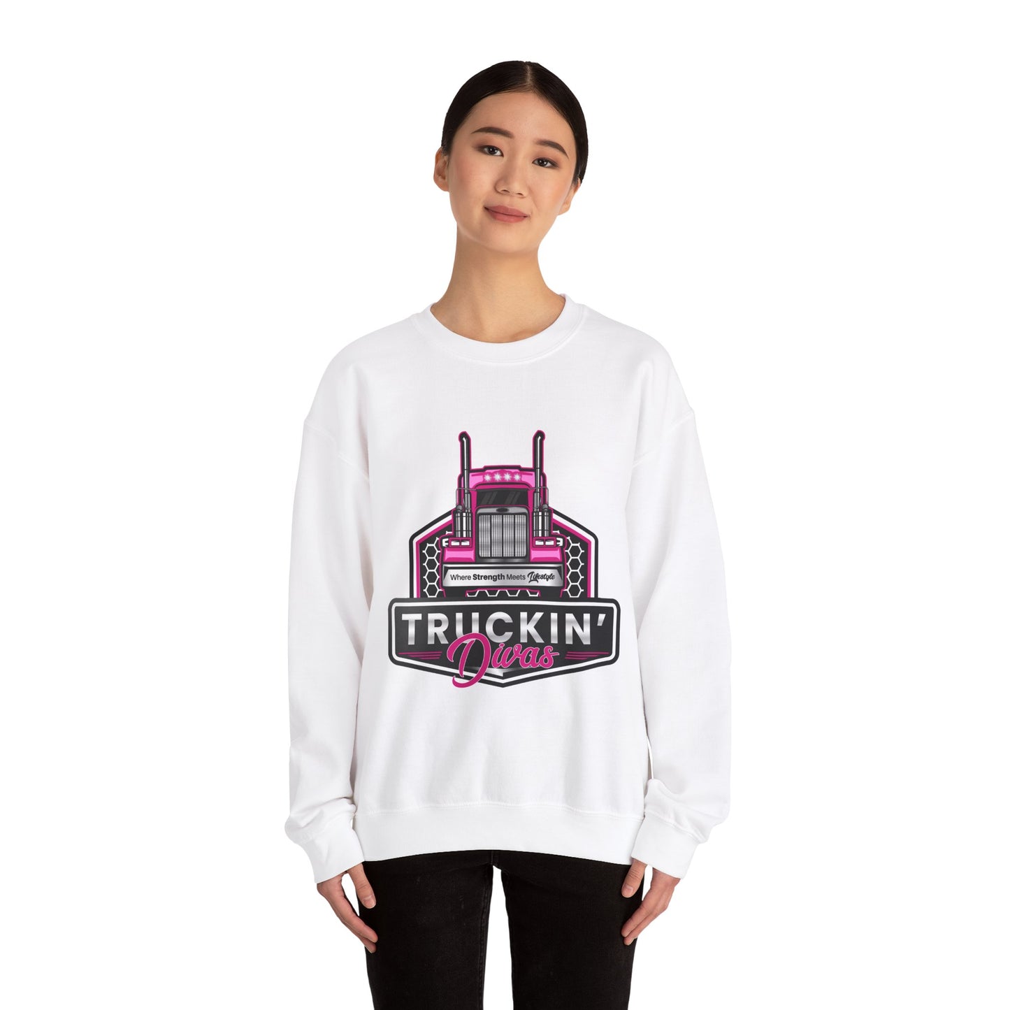 Signature Truckin' Divas Unisex Heavy Blend™ Crewneck Sweatshirt