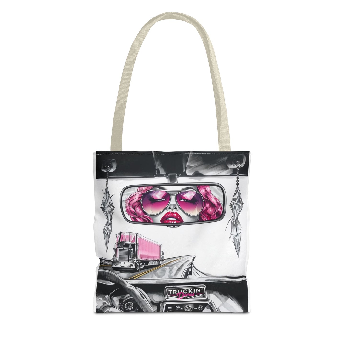 Glam Tote Bag - Diva Rear View Mirror Design